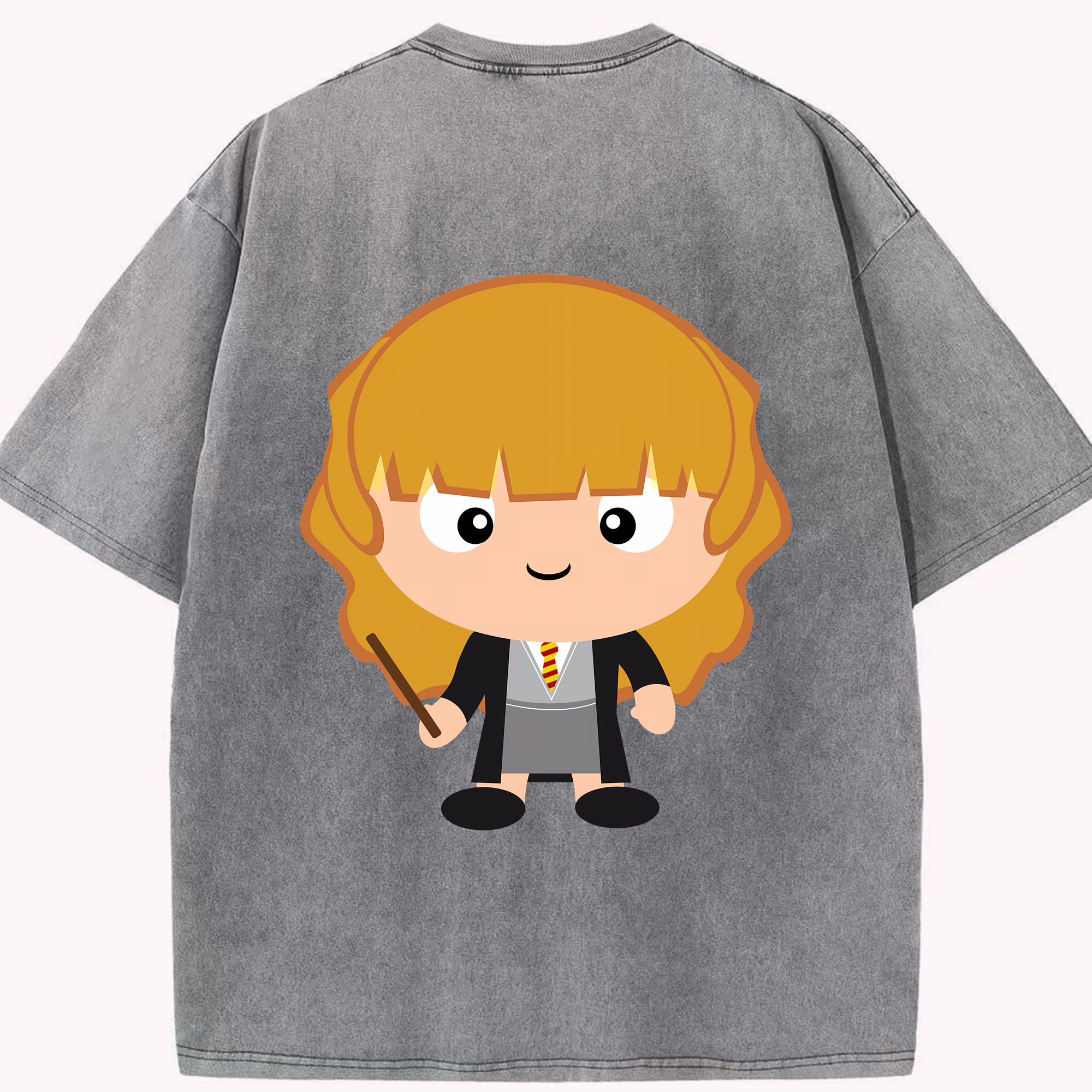 （画像用） Harry Potter ハリー・ポッターシリーズ 綿100% ヴィンテージ風 半袖Tシャツ（背面プリント）