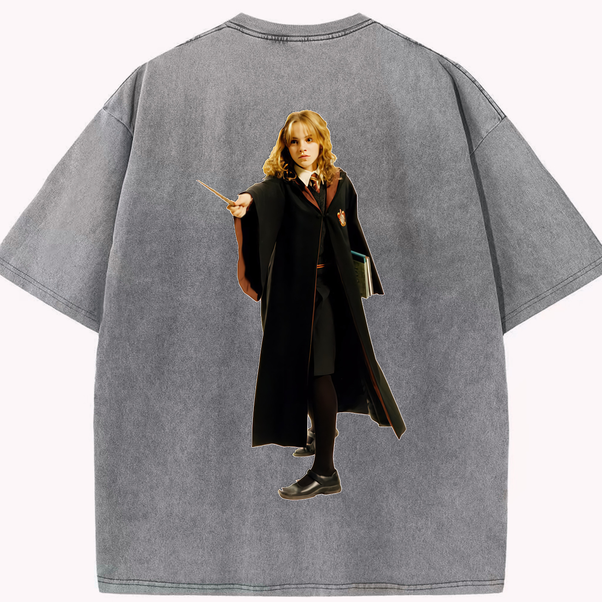 （画像用） Harry Potter ハリー・ポッターシリーズ 綿100% ヴィンテージ風 半袖Tシャツ（背面プリント）