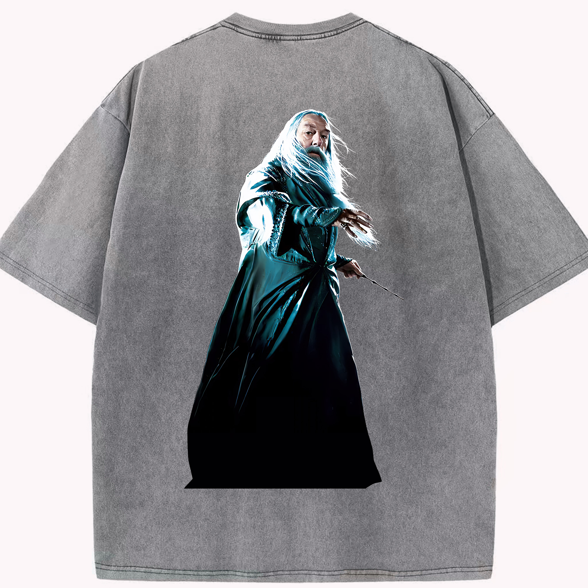 （画像用） Harry Potter ハリー・ポッターシリーズ 綿100% ヴィンテージ風 半袖Tシャツ（背面プリント）