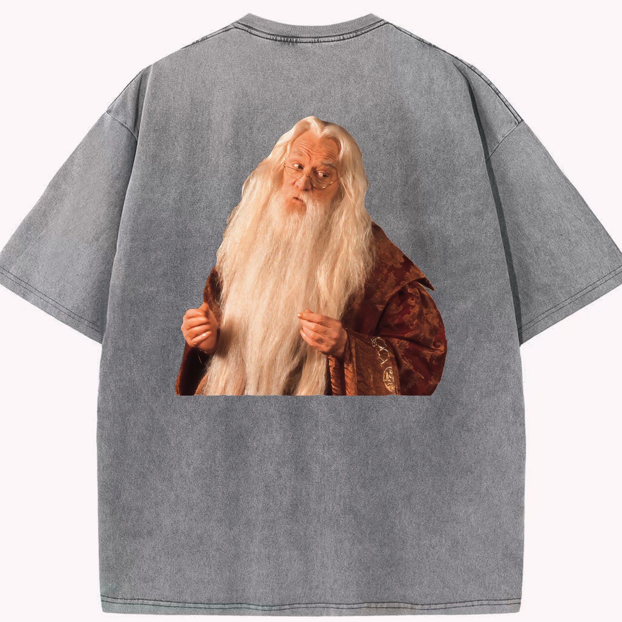 （画像用） Harry Potter ハリー・ポッターシリーズ 綿100% ヴィンテージ風 半袖Tシャツ（背面プリント）