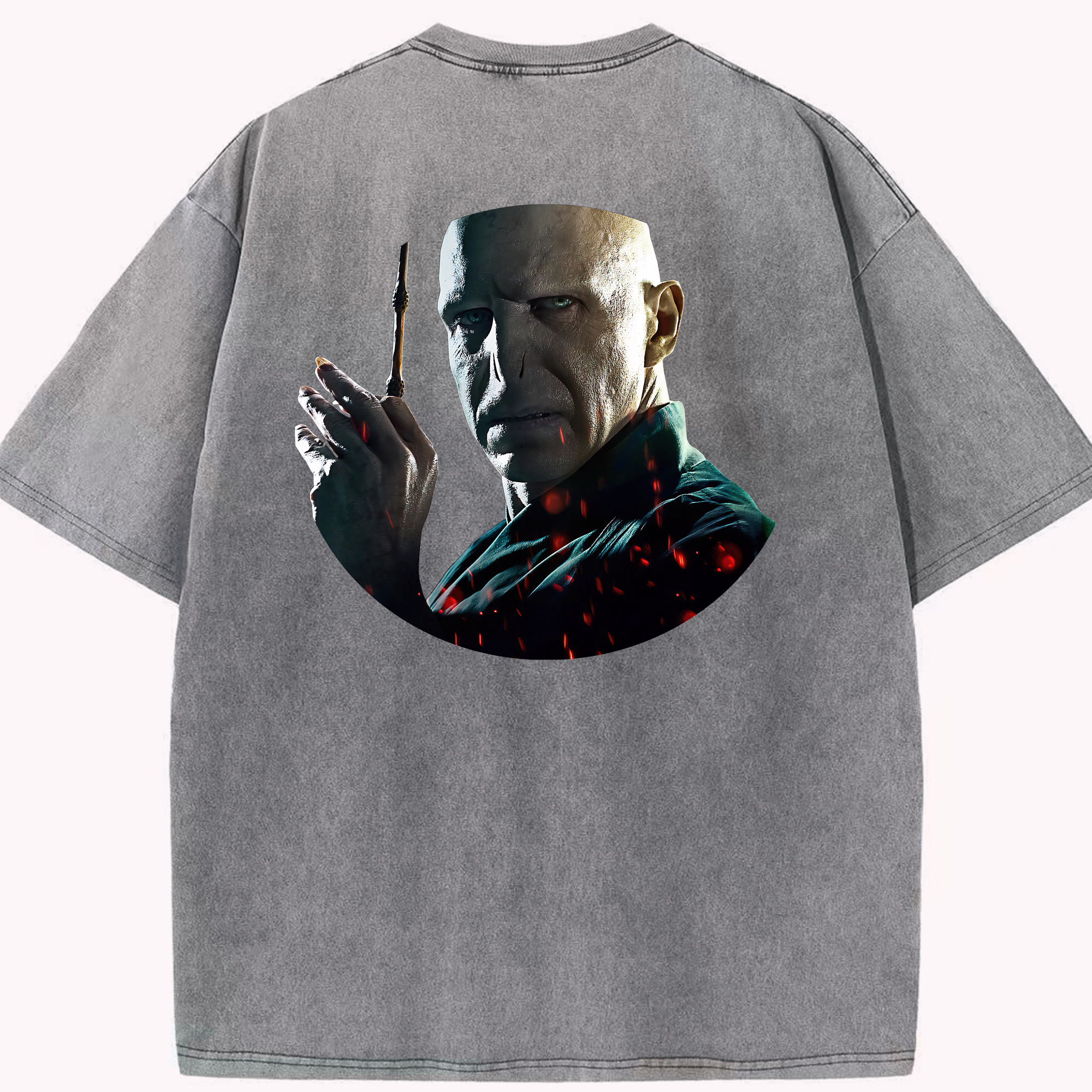 （画像用） Harry Potter ハリー・ポッターシリーズ 綿100% ヴィンテージ風 半袖Tシャツ（背面プリント）
