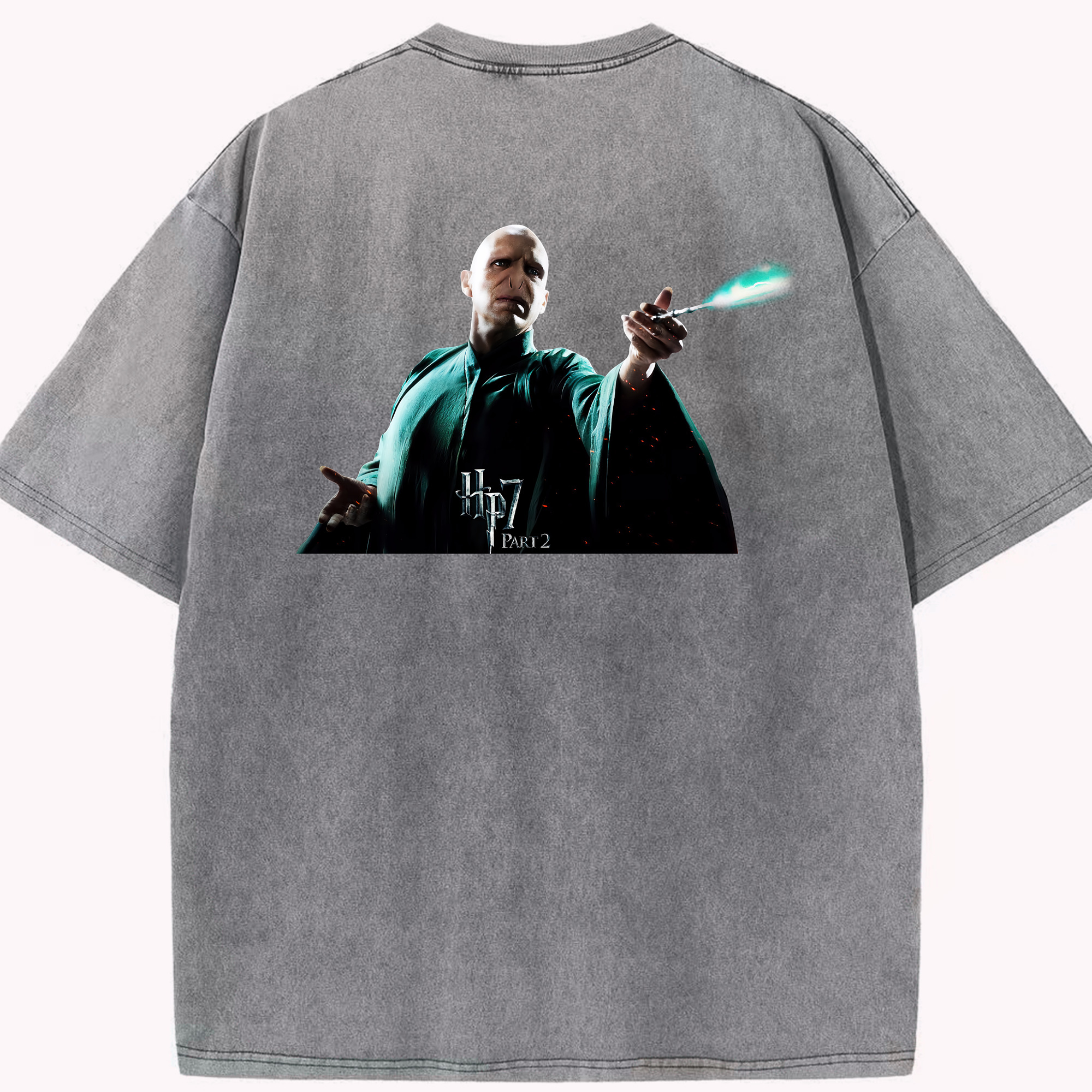 （画像用） Harry Potter ハリー・ポッターシリーズ 綿100% ヴィンテージ風 半袖Tシャツ（背面プリント）