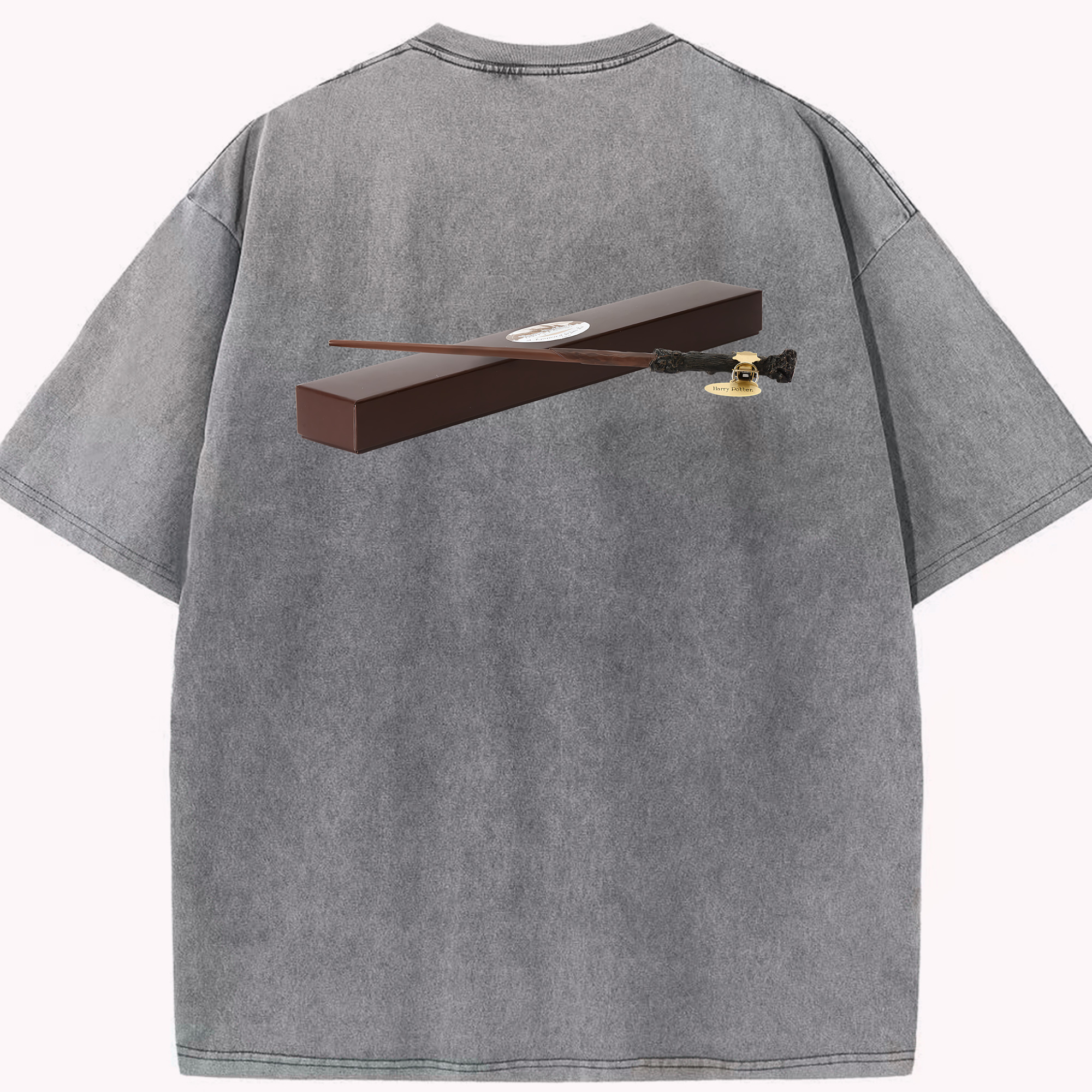 （画像用） Harry Potter ハリー・ポッターシリーズ 綿100% ヴィンテージ風 半袖Tシャツ（背面プリント）