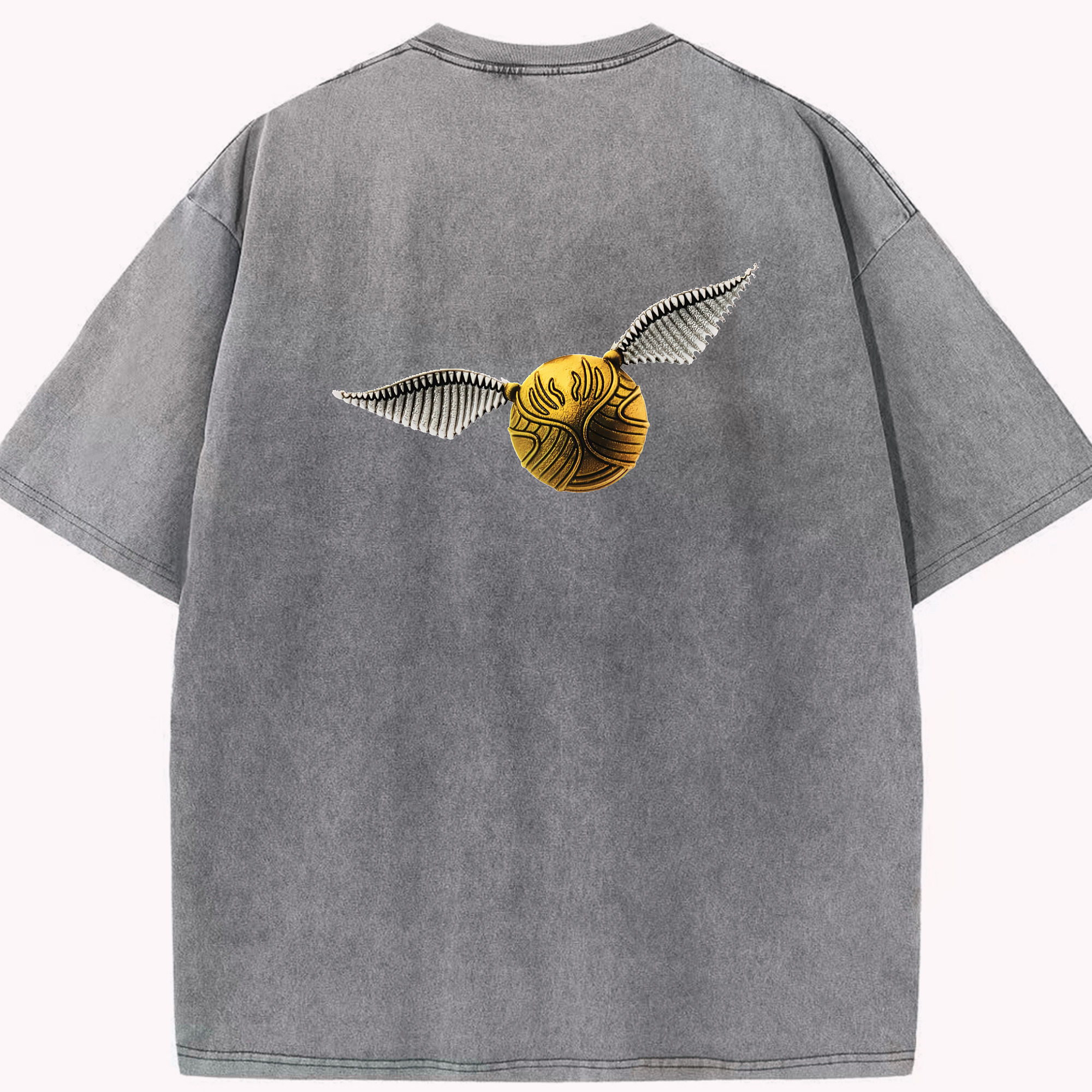 （画像用） Harry Potter ハリー・ポッターシリーズ 綿100% ヴィンテージ風 半袖Tシャツ（背面プリント）