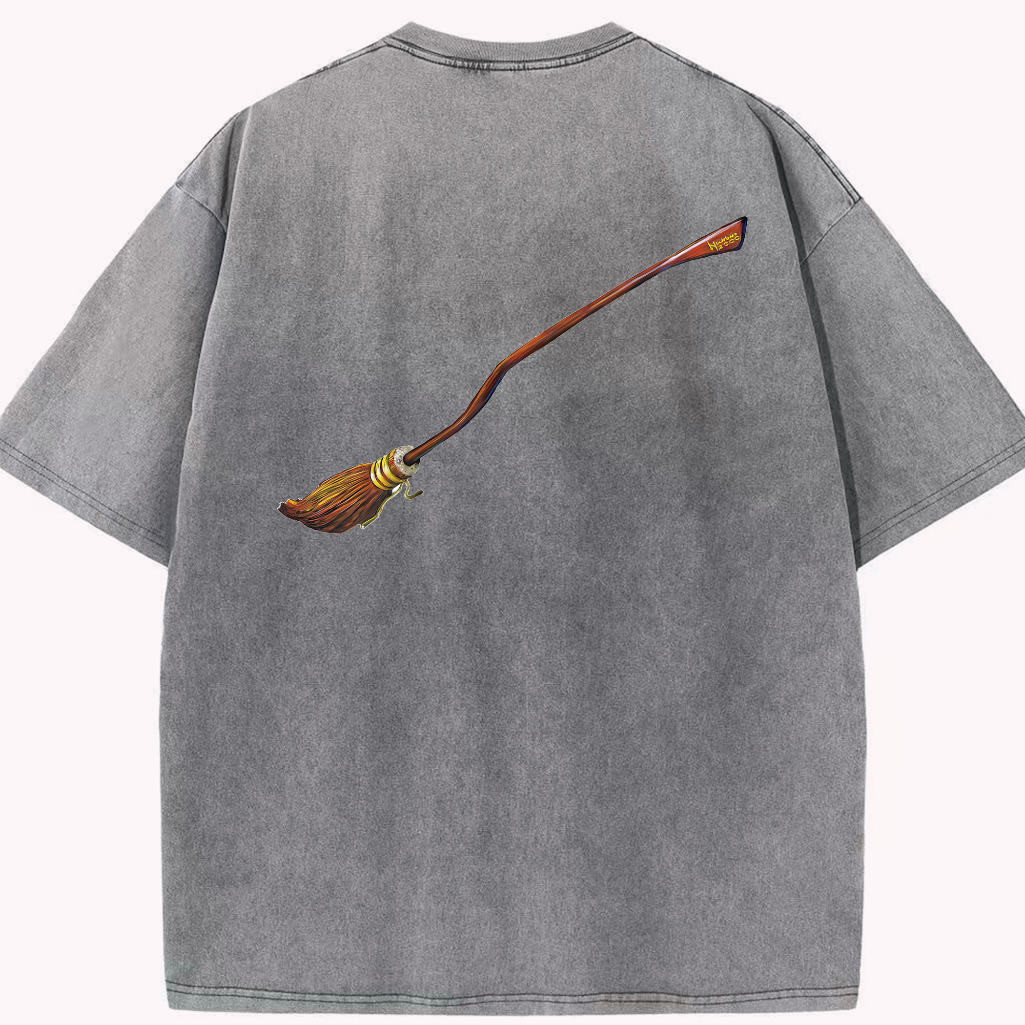 （画像用） Harry Potter ハリー・ポッターシリーズ 綿100% ヴィンテージ風 半袖Tシャツ（背面プリント）
