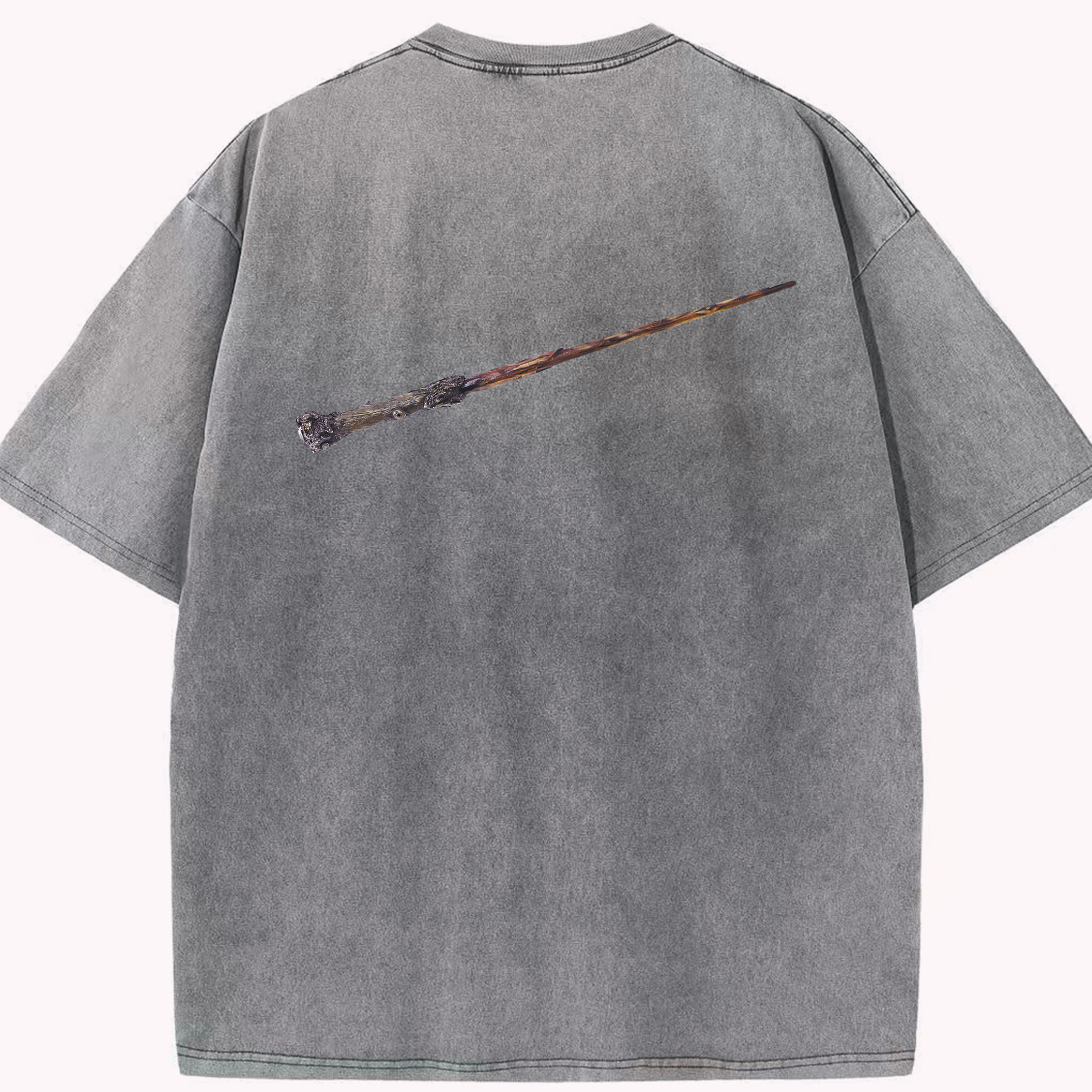 （画像用） Harry Potter ハリー・ポッターシリーズ 綿100% ヴィンテージ風 半袖Tシャツ（背面プリント）