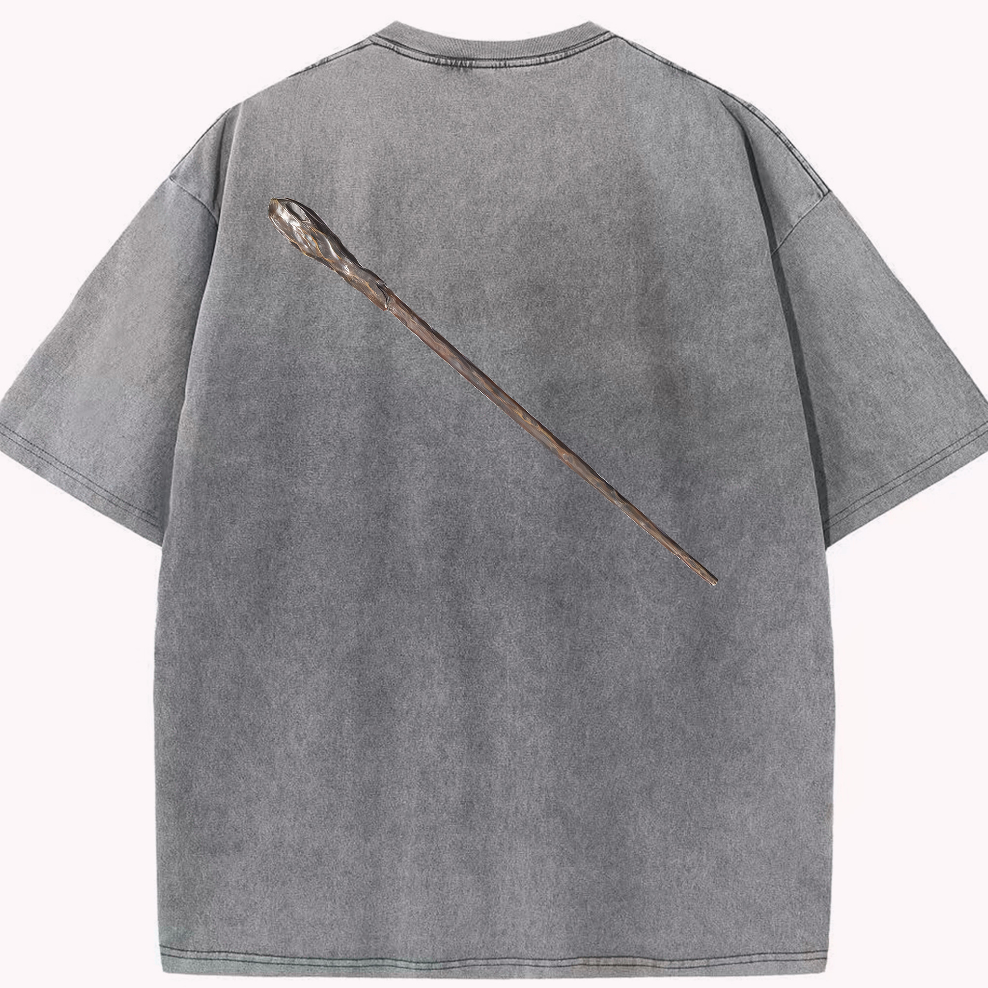 （画像用） Harry Potter ハリー・ポッターシリーズ 綿100% ヴィンテージ風 半袖Tシャツ（背面プリント）