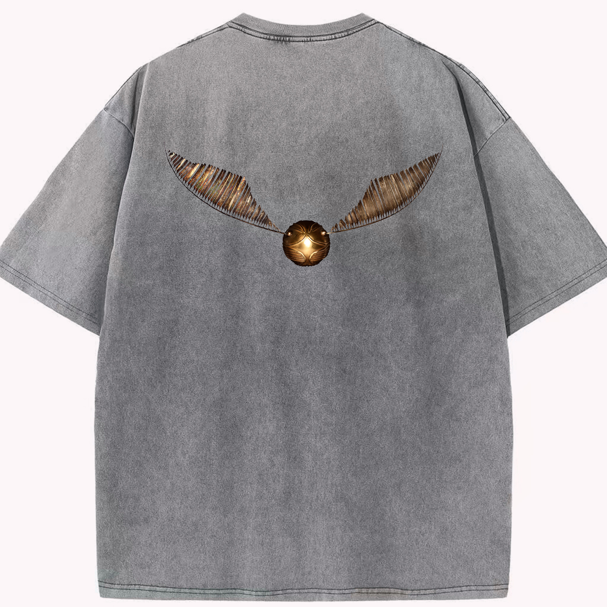 （画像用） Harry Potter ハリー・ポッターシリーズ 綿100% ヴィンテージ風 半袖Tシャツ（背面プリント）