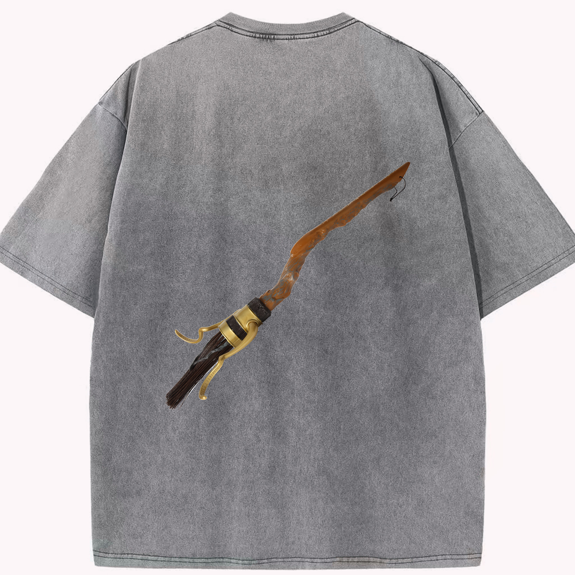 （画像用） Harry Potter ハリー・ポッターシリーズ 綿100% ヴィンテージ風 半袖Tシャツ（背面プリント）