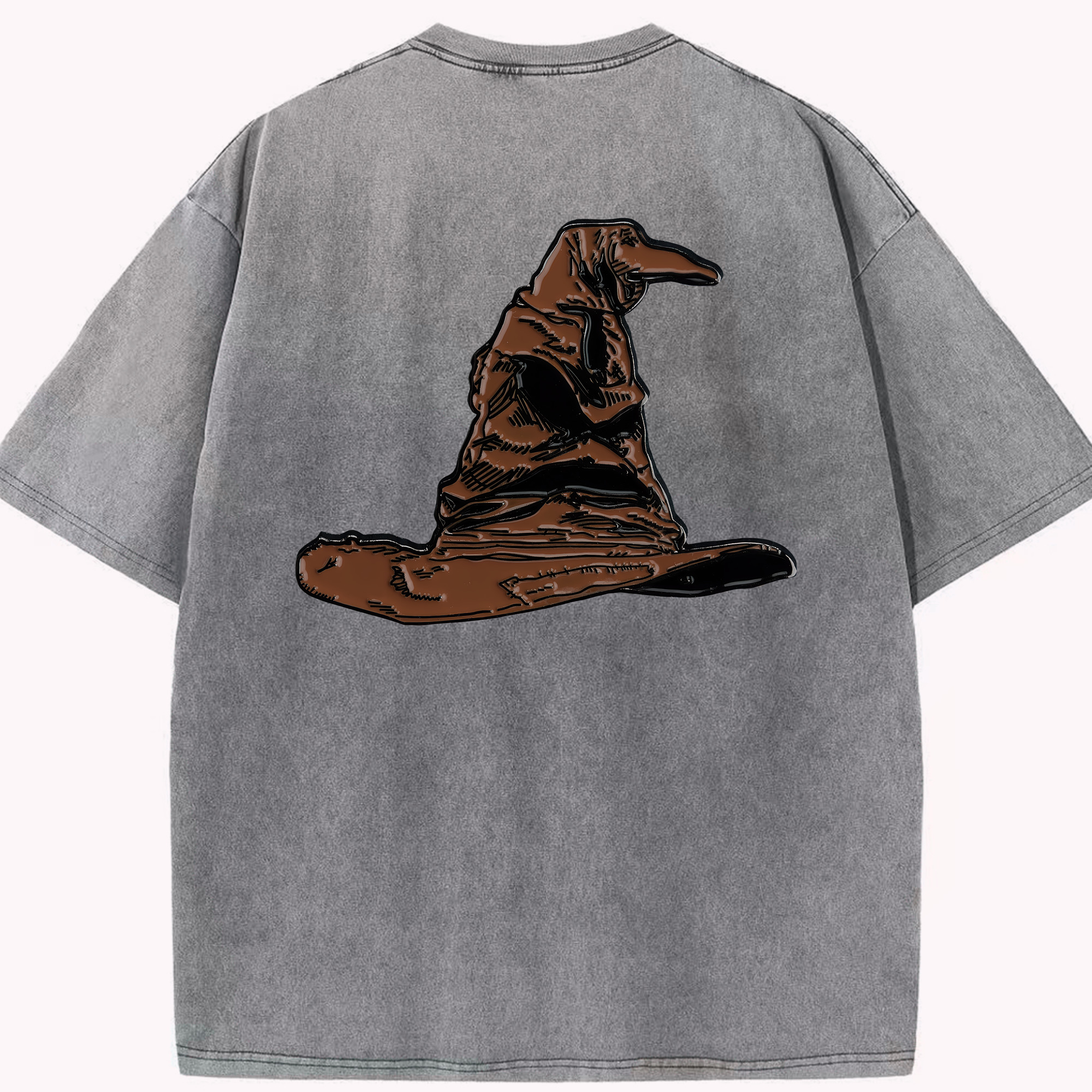 （画像用） Harry Potter ハリー・ポッターシリーズ 綿100% ヴィンテージ風 半袖Tシャツ（背面プリント）