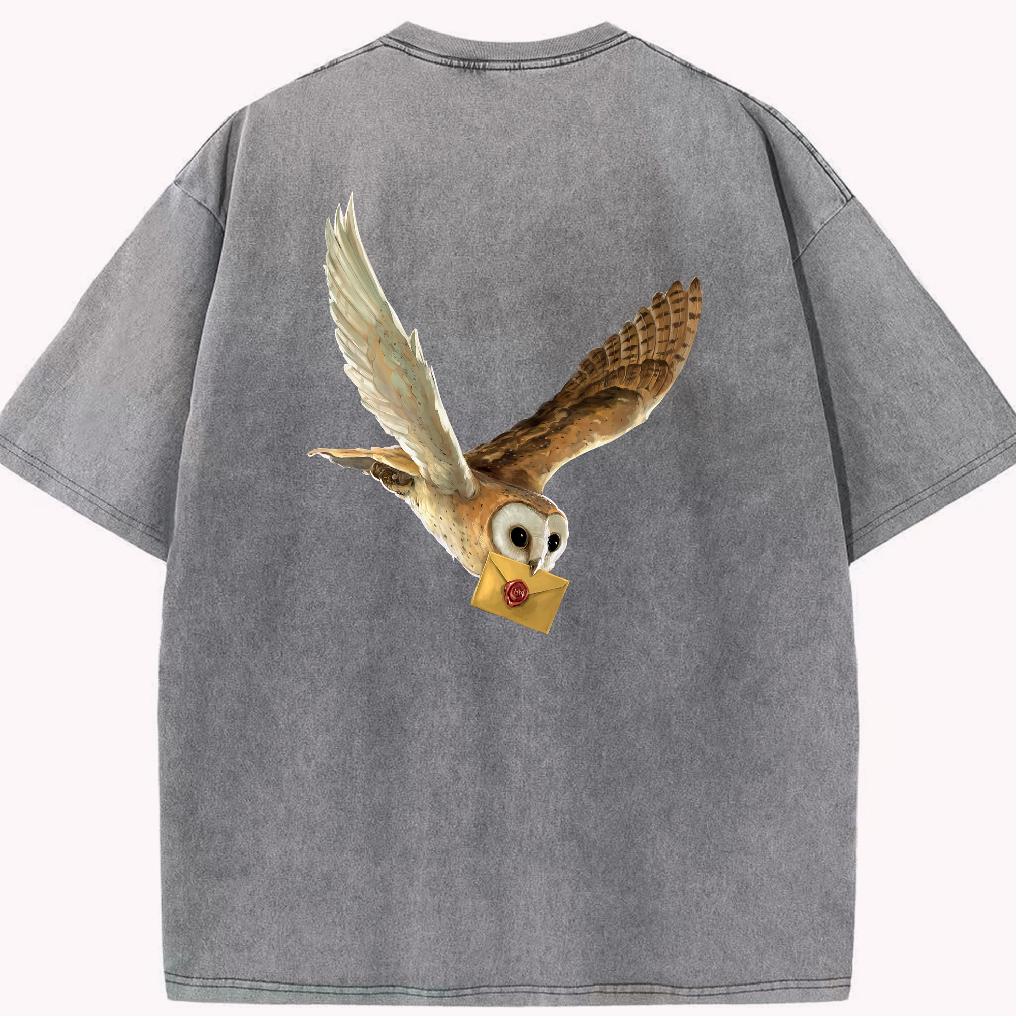 （画像用） Harry Potter ハリー・ポッターシリーズ 綿100% ヴィンテージ風 半袖Tシャツ（背面プリント）