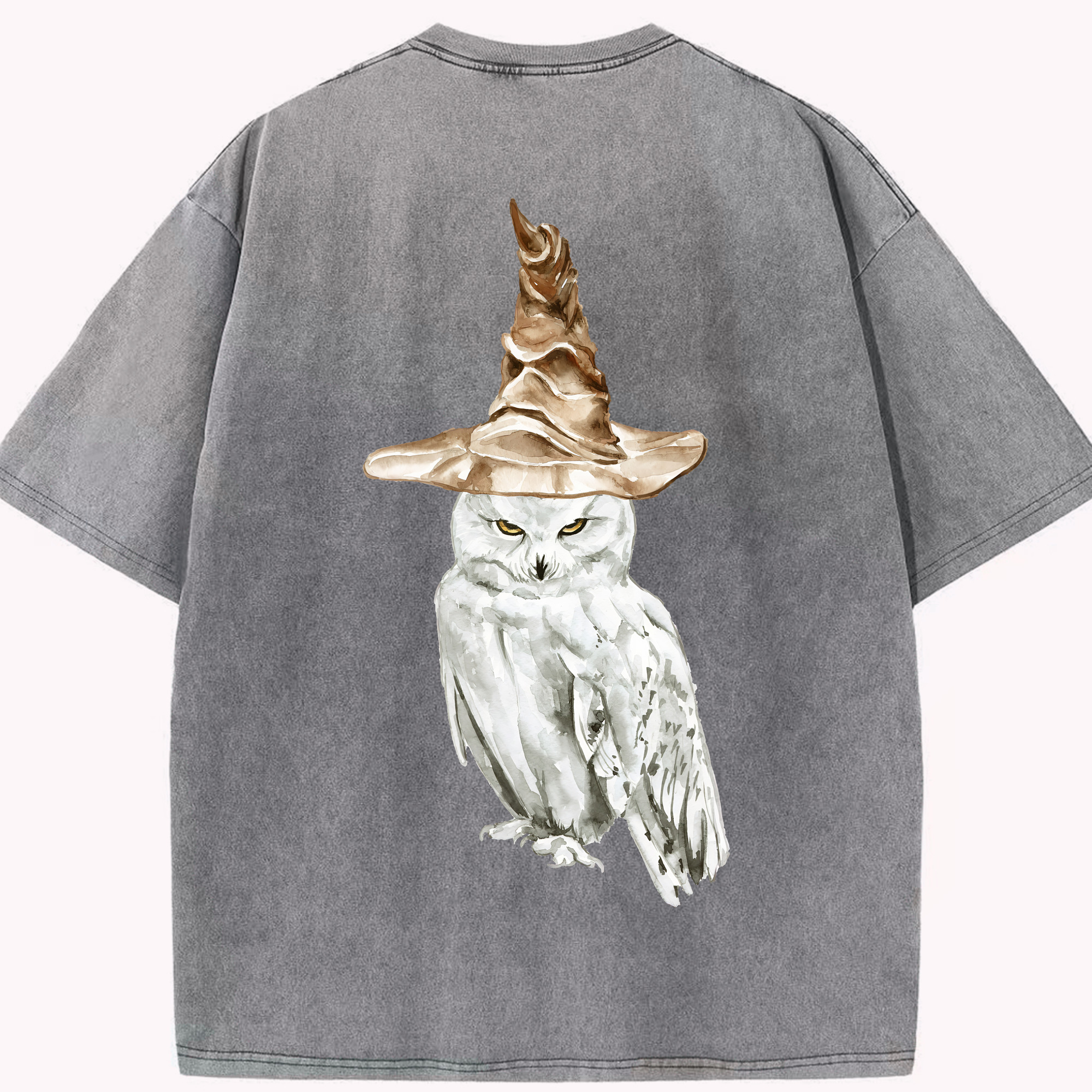 （画像用） Harry Potter ハリー・ポッターシリーズ 綿100% ヴィンテージ風 半袖Tシャツ（背面プリント）