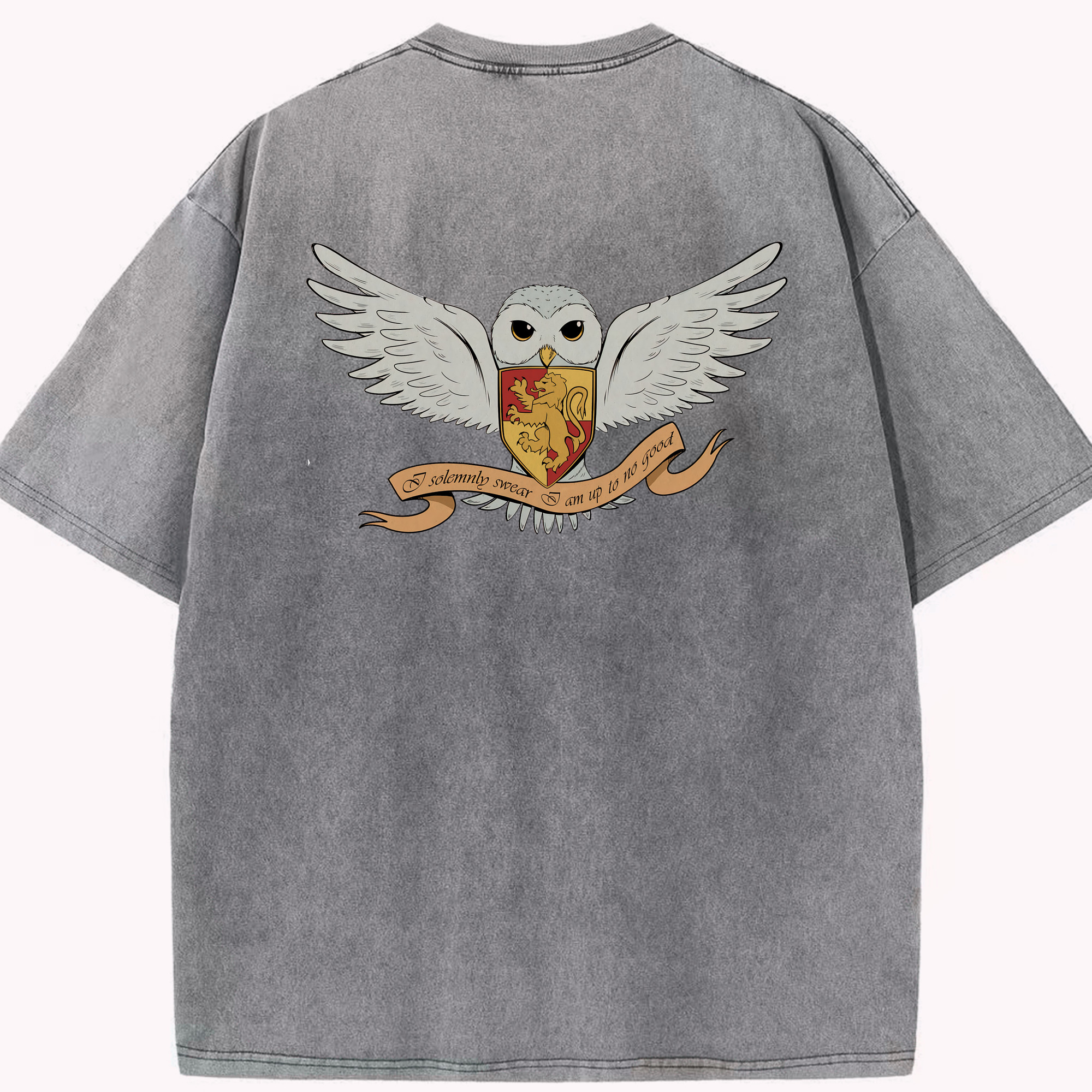 （画像用） Harry Potter ハリー・ポッターシリーズ 綿100% ヴィンテージ風 半袖Tシャツ（背面プリント）