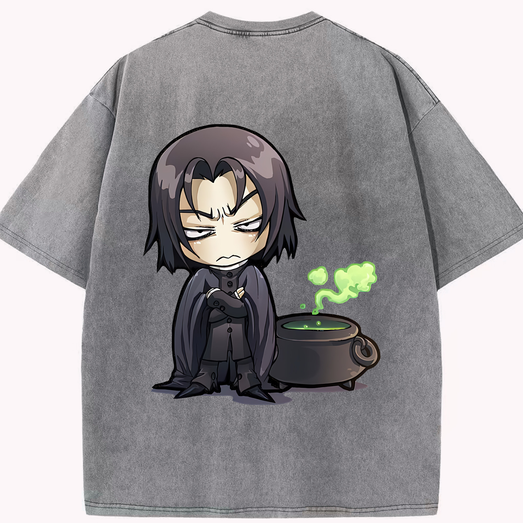 （画像用） Harry Potter ハリー・ポッターシリーズ 綿100% ヴィンテージ風 半袖Tシャツ（背面プリント）