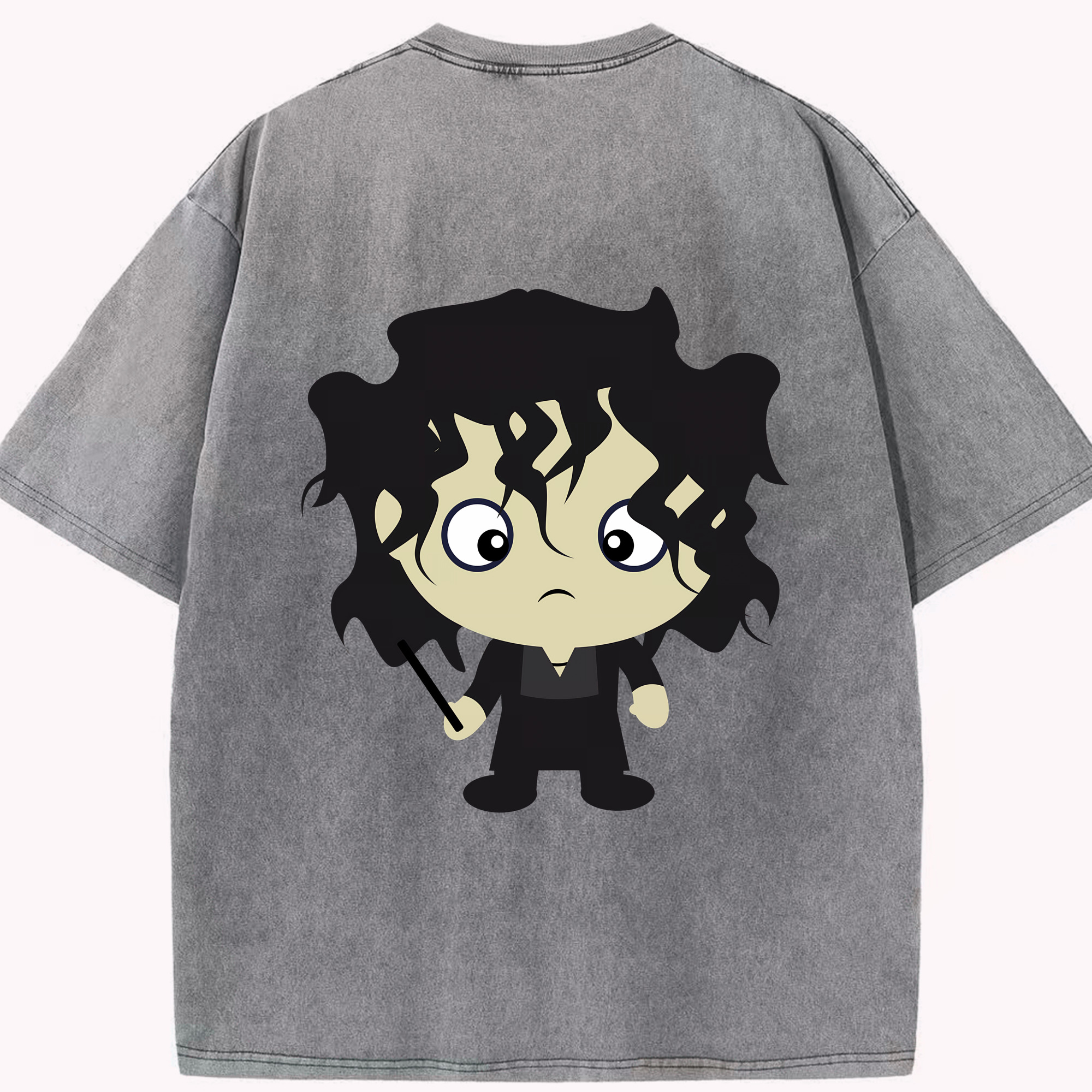 （画像用） Harry Potter ハリー・ポッターシリーズ 綿100% ヴィンテージ風 半袖Tシャツ（背面プリント）