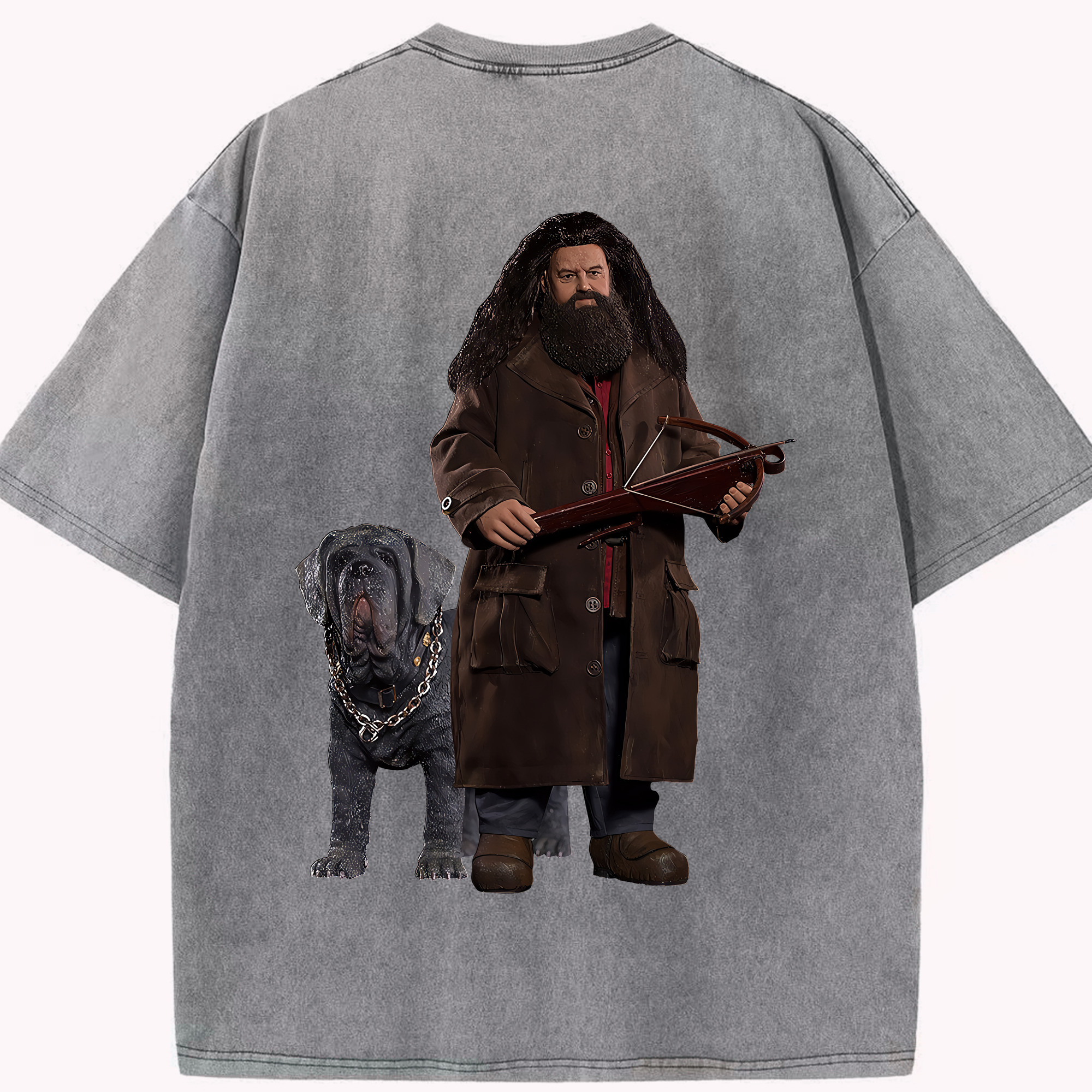 （画像用） Harry Potter ハリー・ポッターシリーズ 綿100% ヴィンテージ風 半袖Tシャツ（背面プリント）