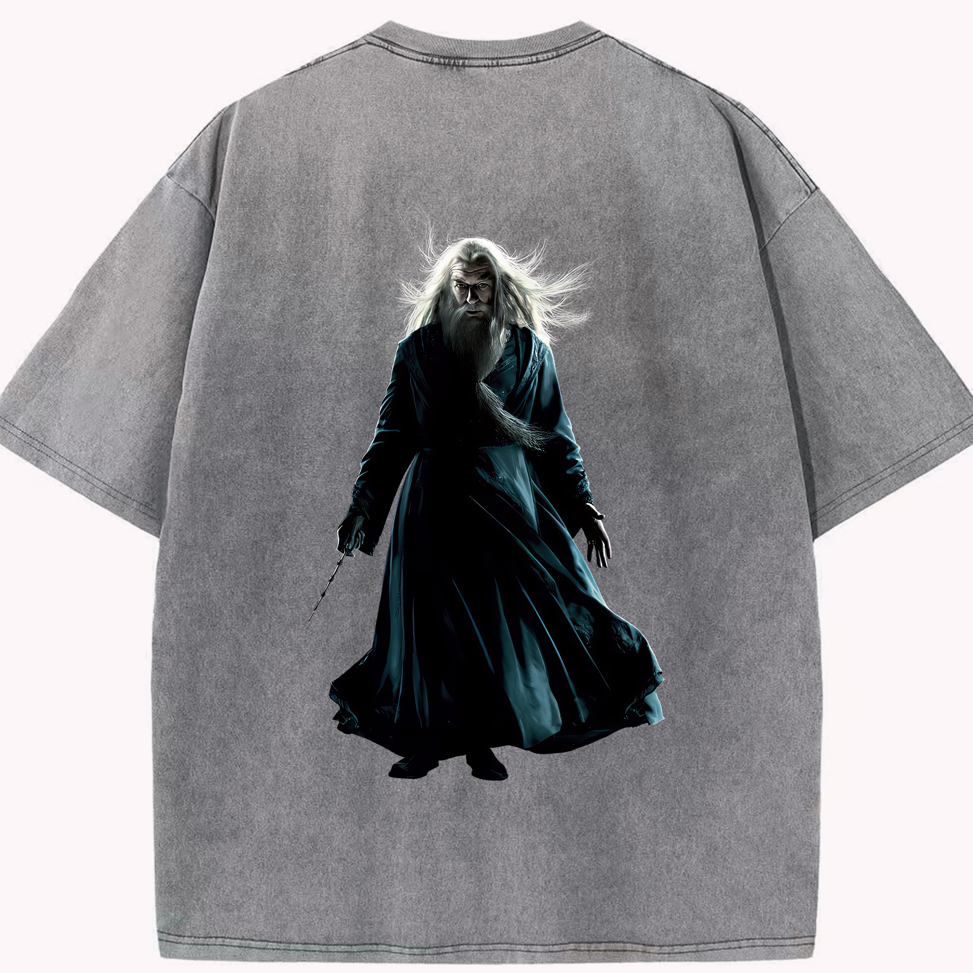 （画像用） Harry Potter ハリー・ポッターシリーズ 綿100% ヴィンテージ風 半袖Tシャツ（背面プリント）