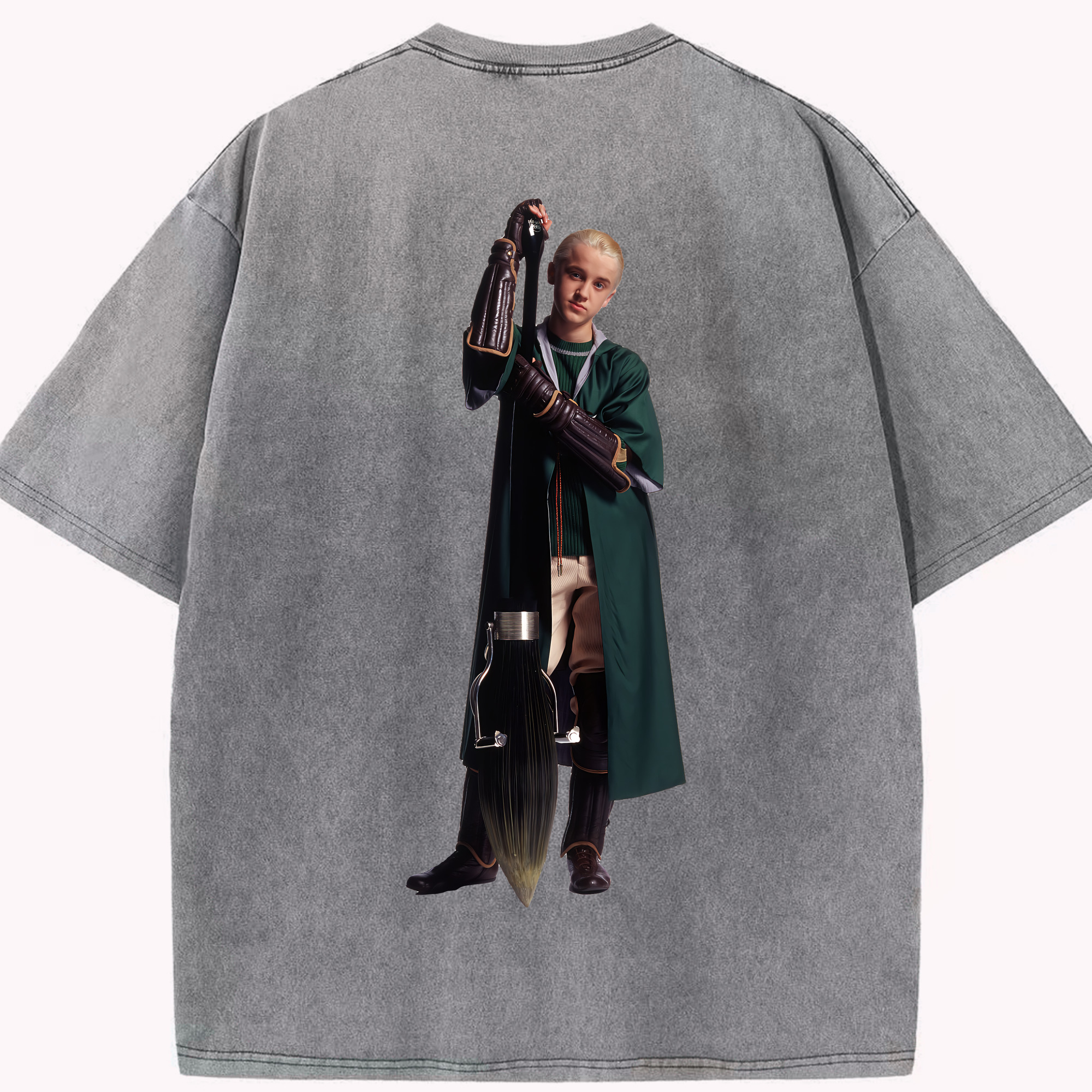 （画像用） Harry Potter ハリー・ポッターシリーズ 綿100% ヴィンテージ風 半袖Tシャツ（背面プリント）