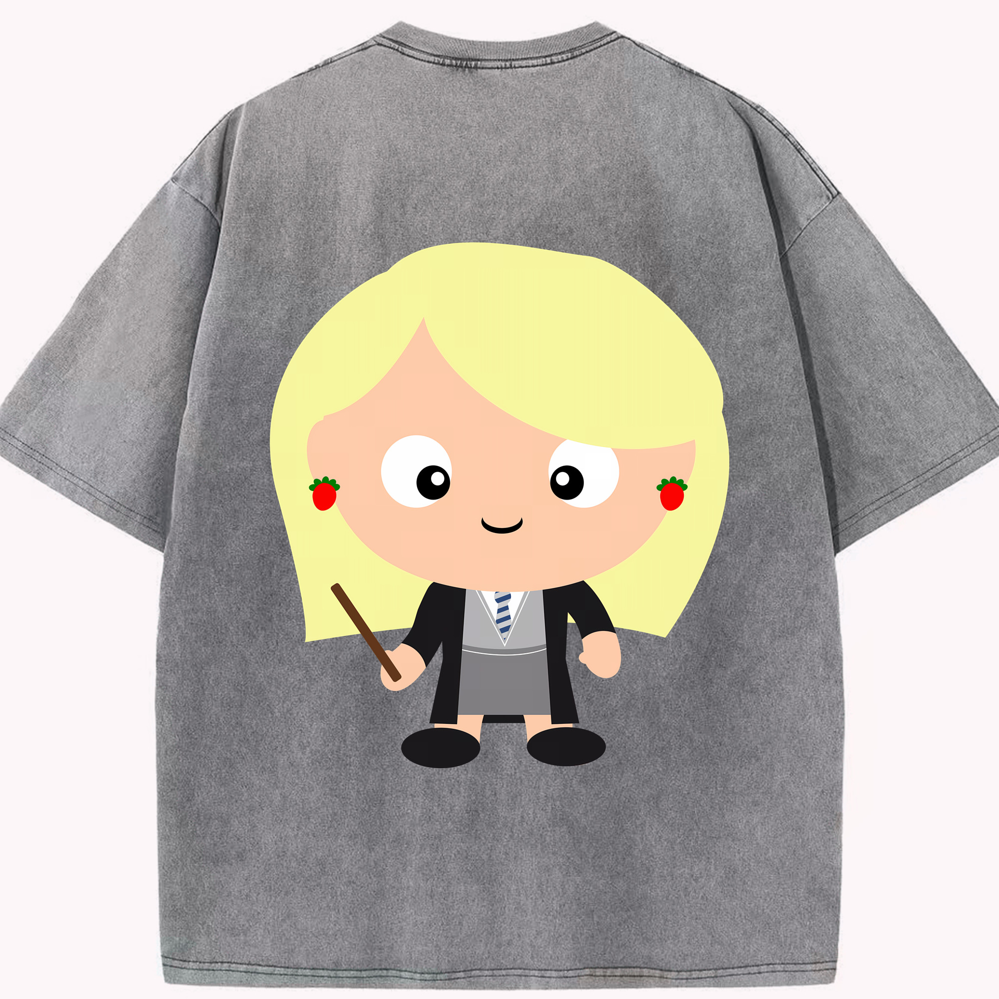 （画像用） Harry Potter ハリー・ポッターシリーズ 綿100% ヴィンテージ風 半袖Tシャツ（背面プリント）