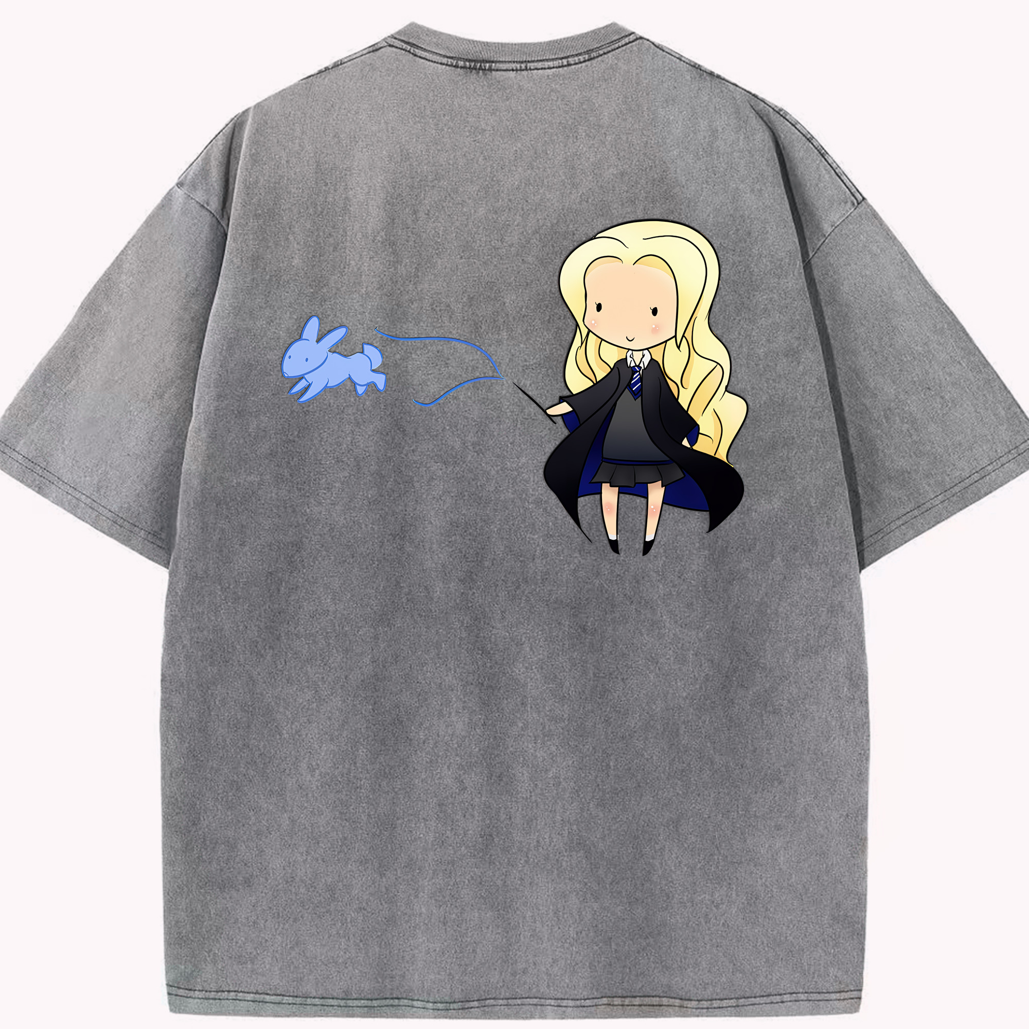 （画像用） Harry Potter ハリー・ポッターシリーズ 綿100% ヴィンテージ風 半袖Tシャツ（背面プリント）