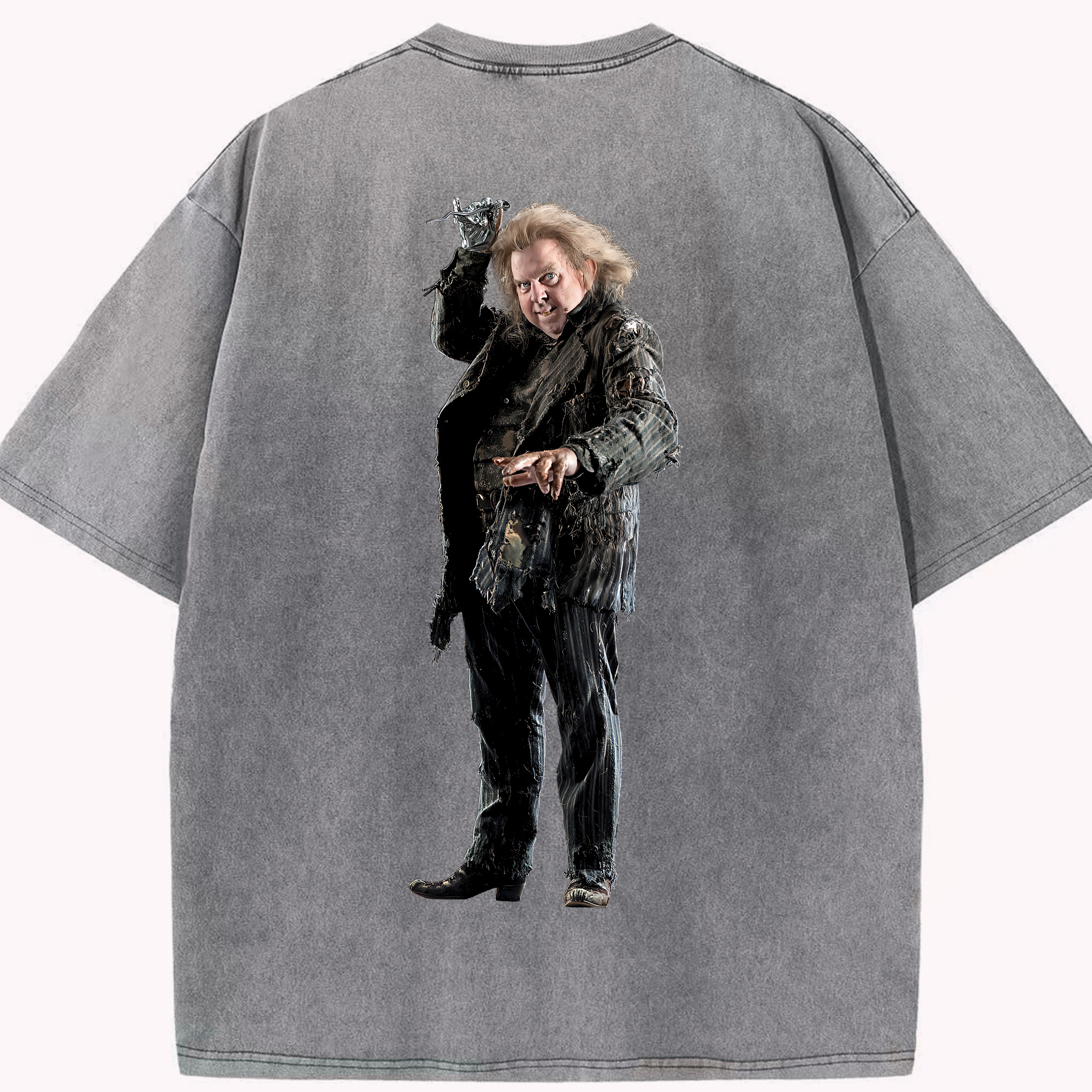 （画像用） Harry Potter ハリー・ポッターシリーズ 綿100% ヴィンテージ風 半袖Tシャツ（背面プリント）
