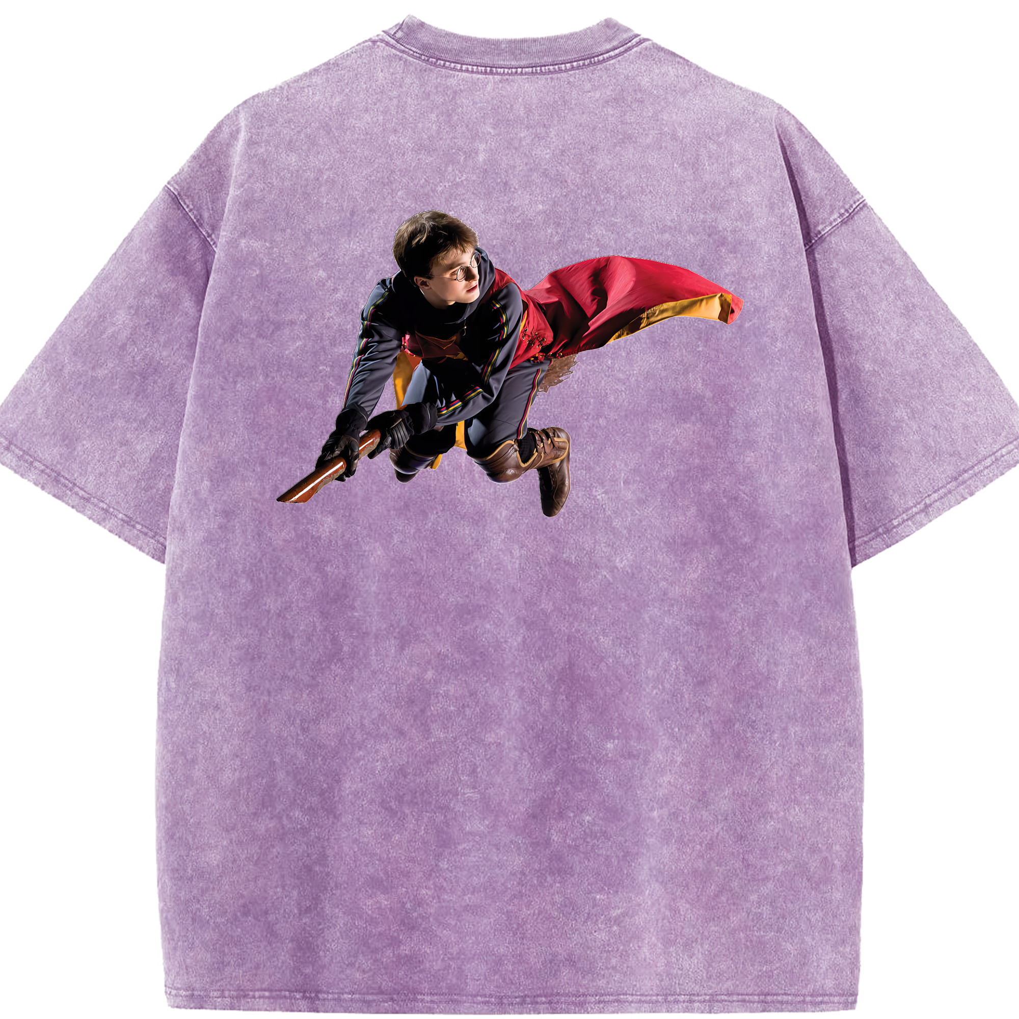 （画像用） Harry Potter ハリー・ポッターシリーズ 綿100% ヴィンテージ風 半袖Tシャツ（背面プリント）