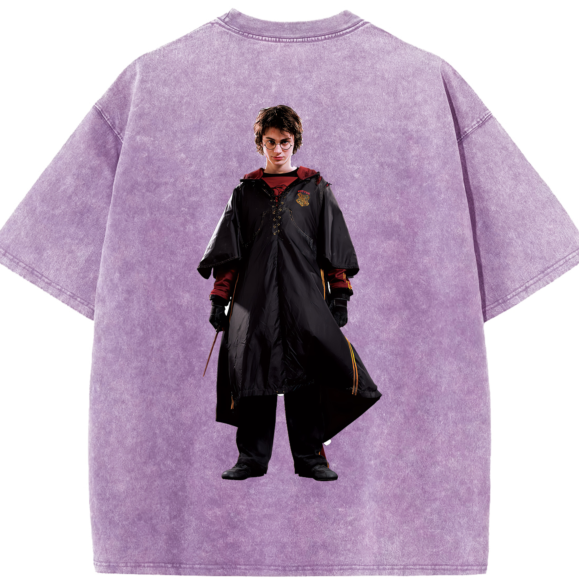 （画像用） Harry Potter ハリー・ポッターシリーズ 綿100% ヴィンテージ風 半袖Tシャツ（背面プリント）