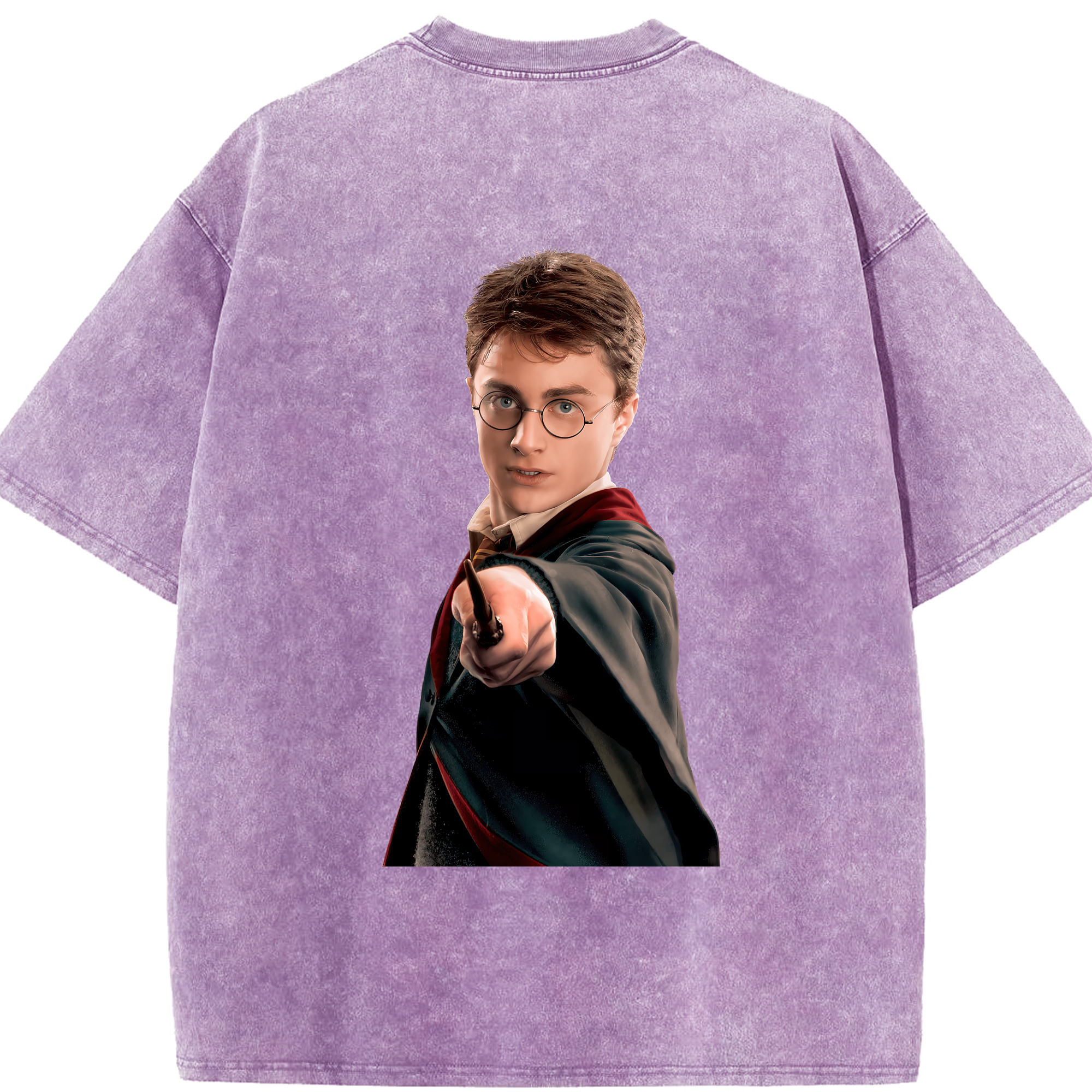 （画像用） Harry Potter ハリー・ポッターシリーズ 綿100% ヴィンテージ風 半袖Tシャツ（背面プリント）