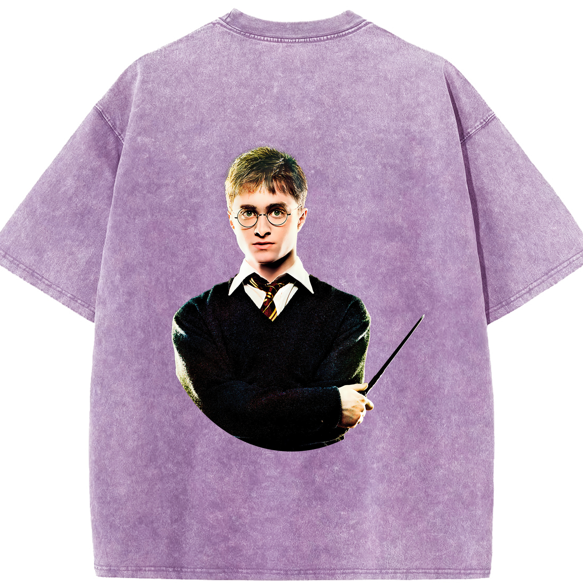 （画像用） Harry Potter ハリー・ポッターシリーズ 綿100% ヴィンテージ風 半袖Tシャツ（背面プリント）