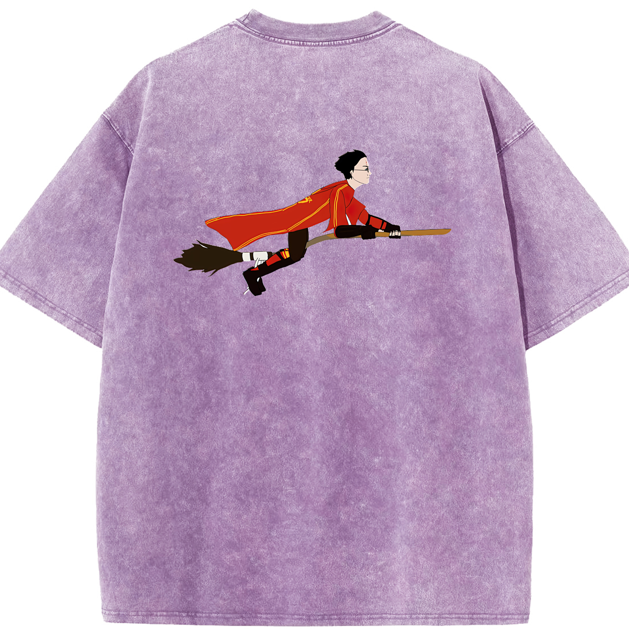 （画像用） Harry Potter ハリー・ポッターシリーズ 綿100% ヴィンテージ風 半袖Tシャツ（背面プリント）