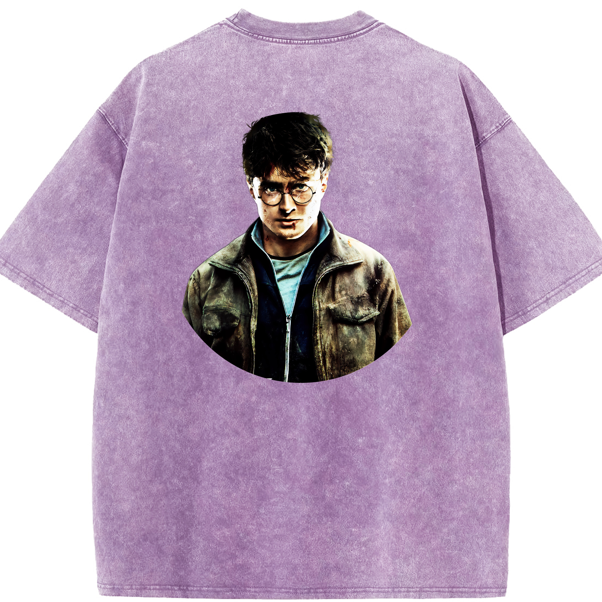 （画像用） Harry Potter ハリー・ポッターシリーズ 綿100% ヴィンテージ風 半袖Tシャツ（背面プリント）