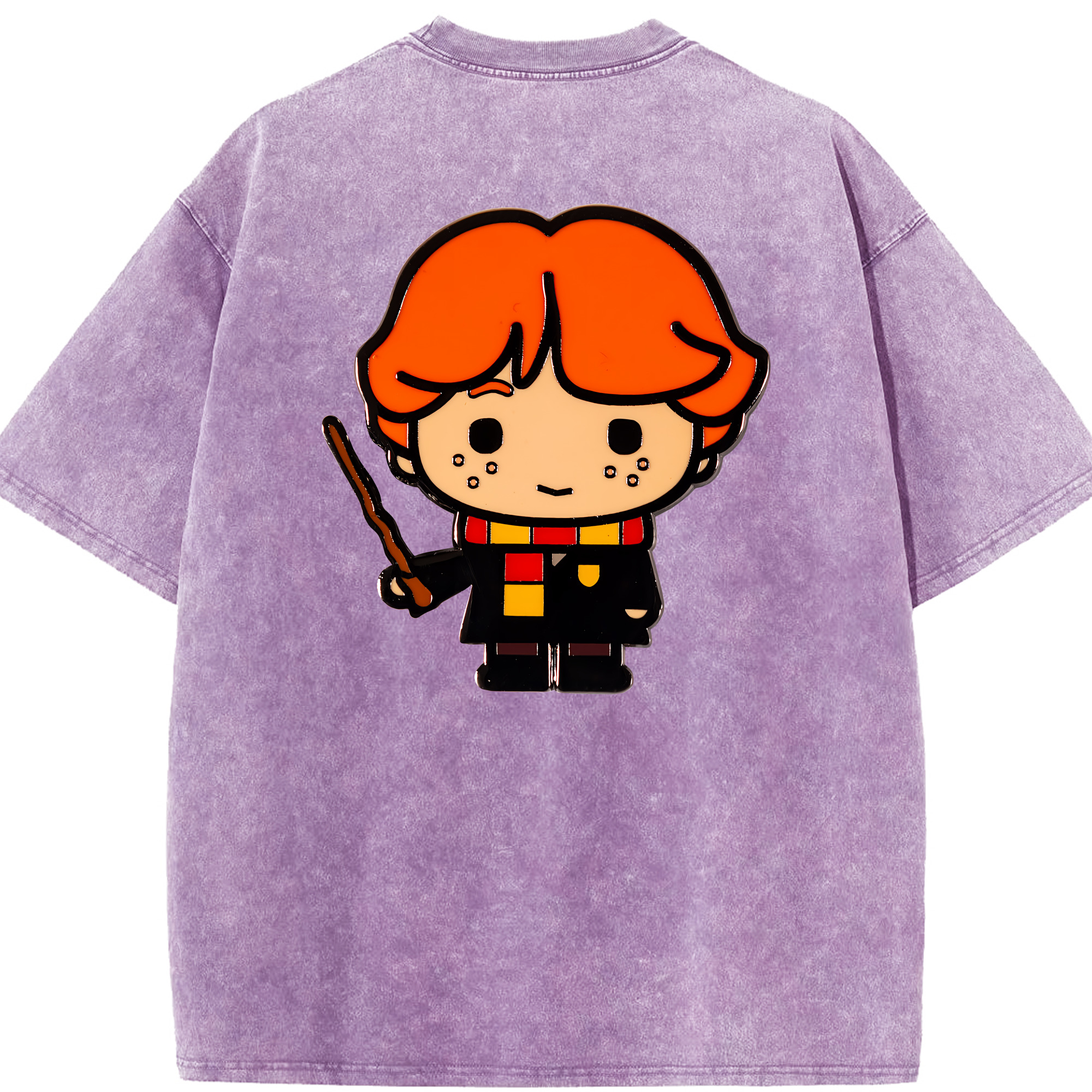 （画像用） Harry Potter ハリー・ポッターシリーズ 綿100% ヴィンテージ風 半袖Tシャツ（背面プリント）