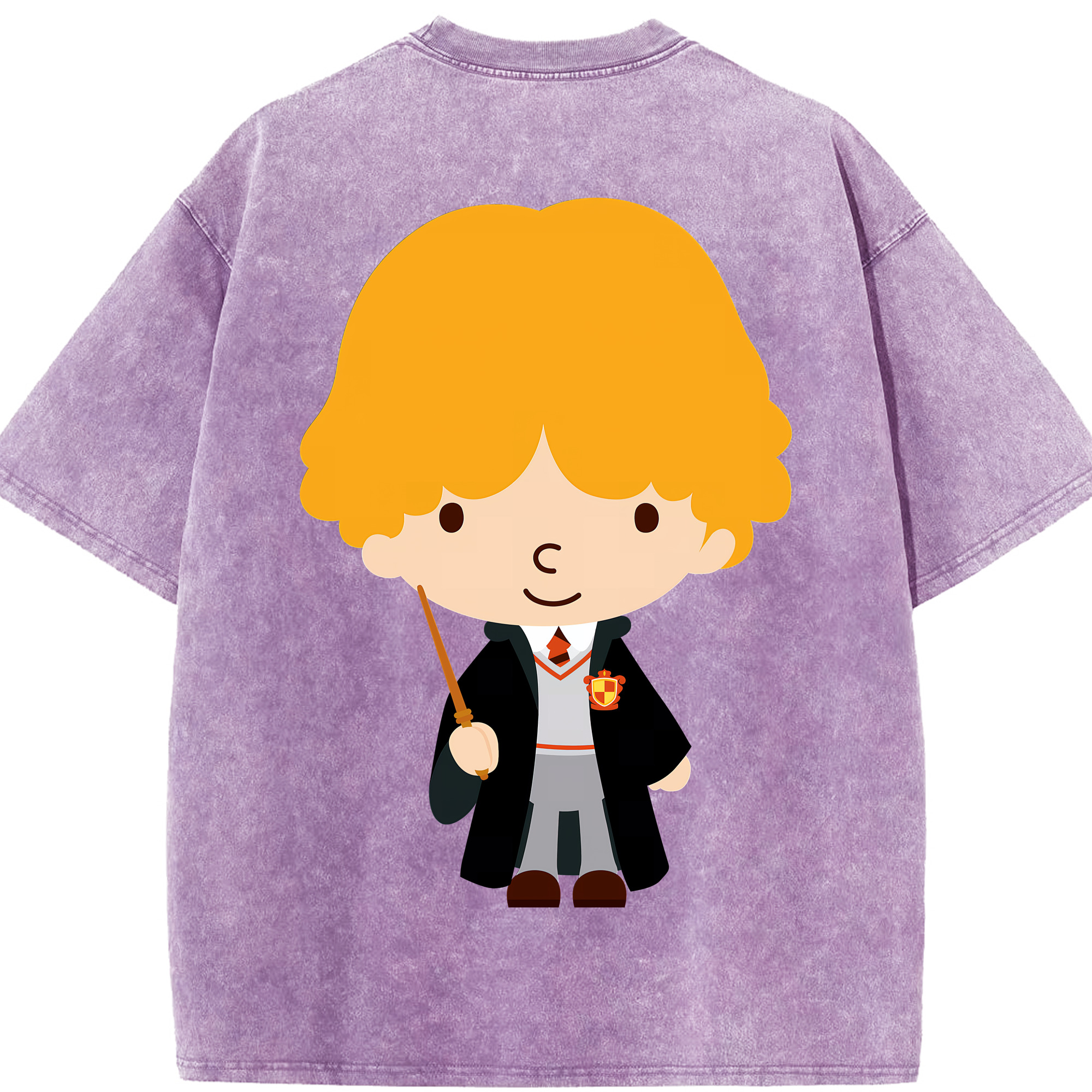 （画像用） Harry Potter ハリー・ポッターシリーズ 綿100% ヴィンテージ風 半袖Tシャツ（背面プリント）