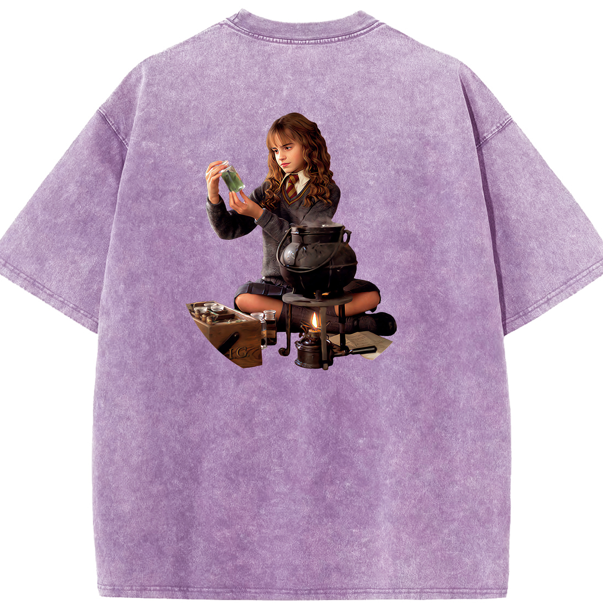 （画像用） Harry Potter ハリー・ポッターシリーズ 綿100% ヴィンテージ風 半袖Tシャツ（背面プリント）