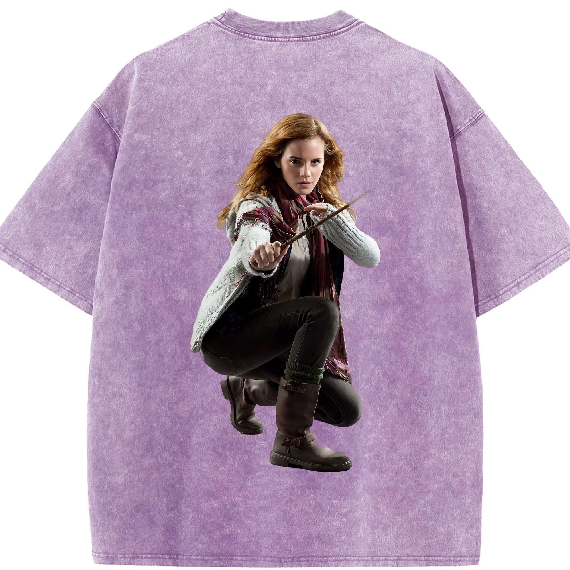 （画像用） Harry Potter ハリー・ポッターシリーズ 綿100% ヴィンテージ風 半袖Tシャツ（背面プリント）