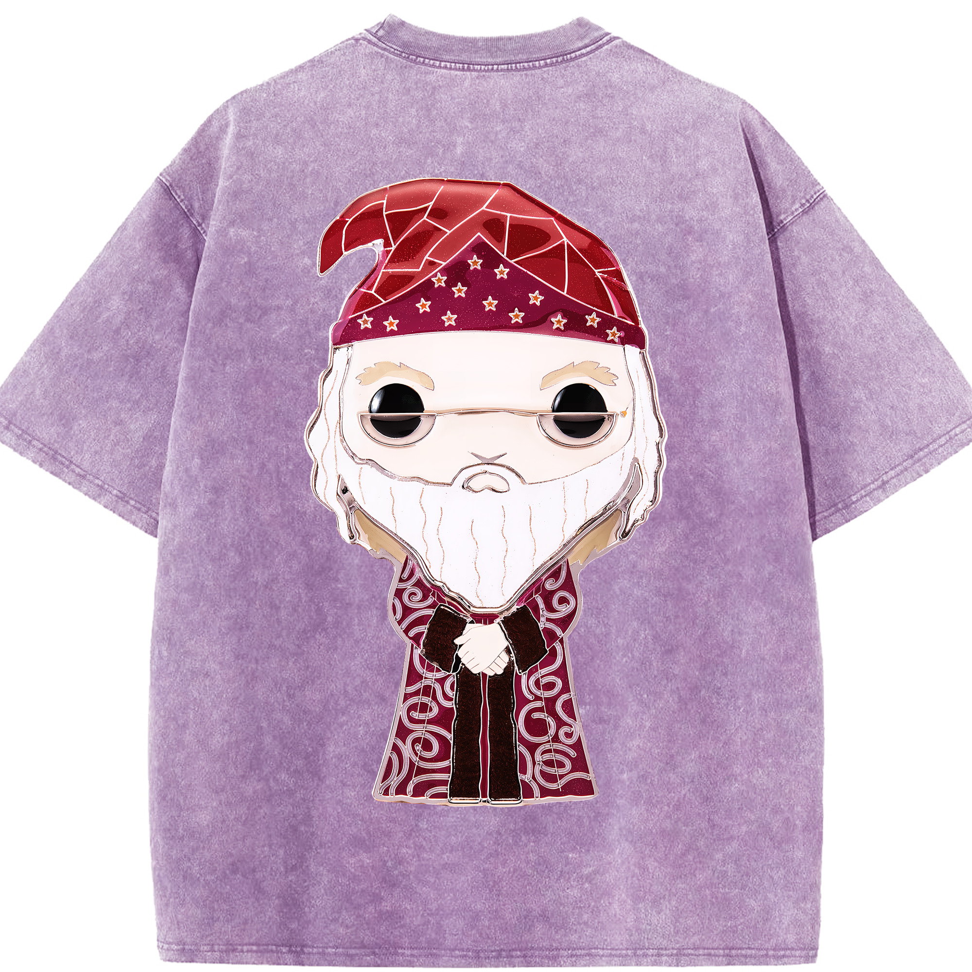 （画像用） Harry Potter ハリー・ポッターシリーズ 綿100% ヴィンテージ風 半袖Tシャツ（背面プリント）