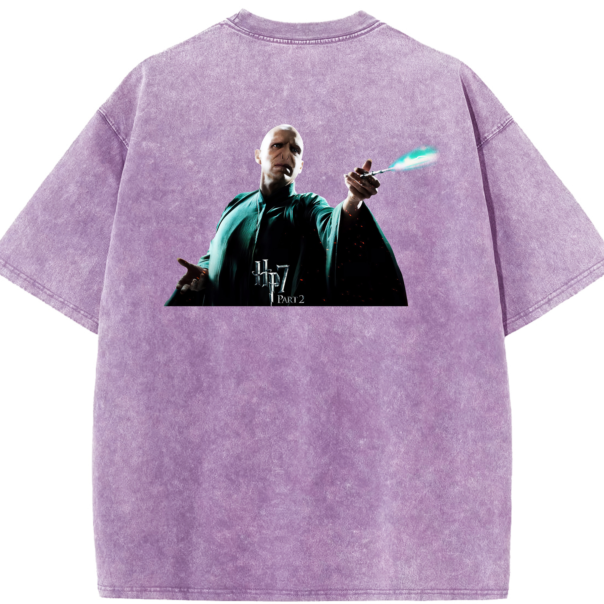 （画像用） Harry Potter ハリー・ポッターシリーズ 綿100% ヴィンテージ風 半袖Tシャツ（背面プリント）