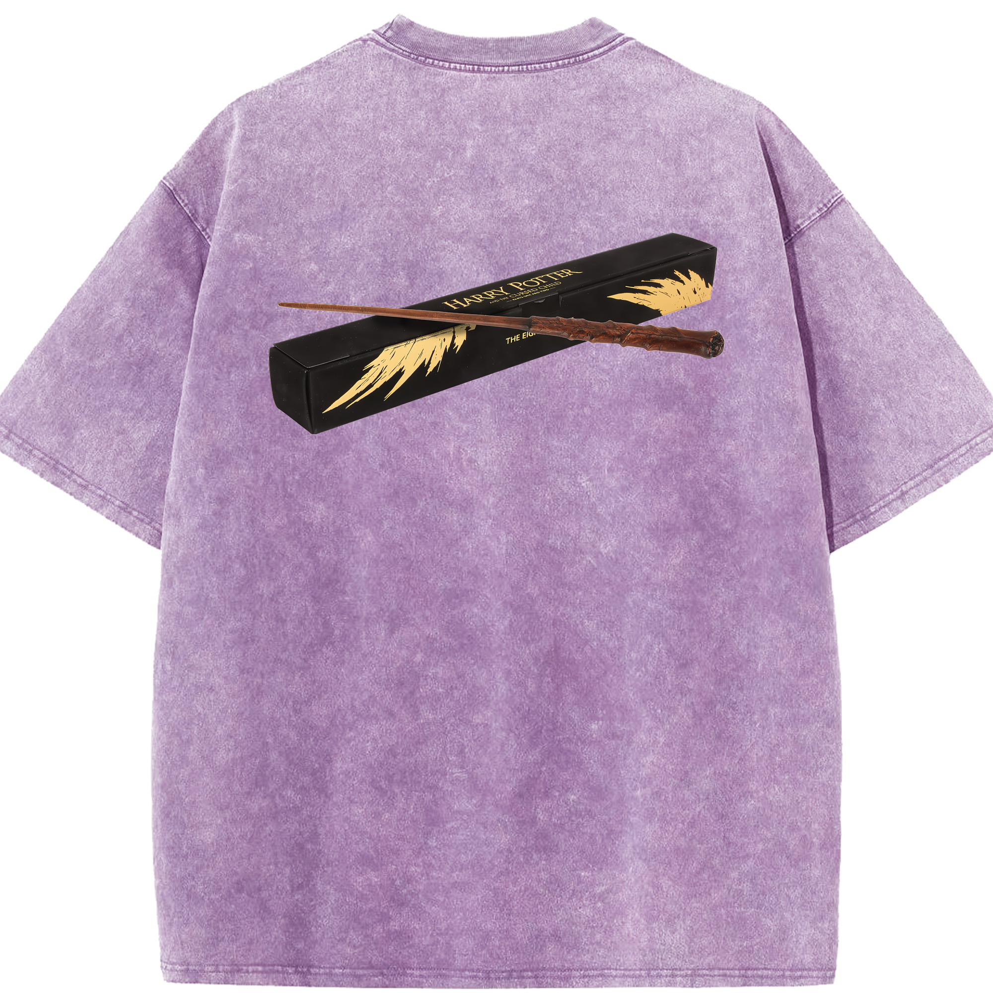 （画像用） Harry Potter ハリー・ポッターシリーズ 綿100% ヴィンテージ風 半袖Tシャツ（背面プリント）