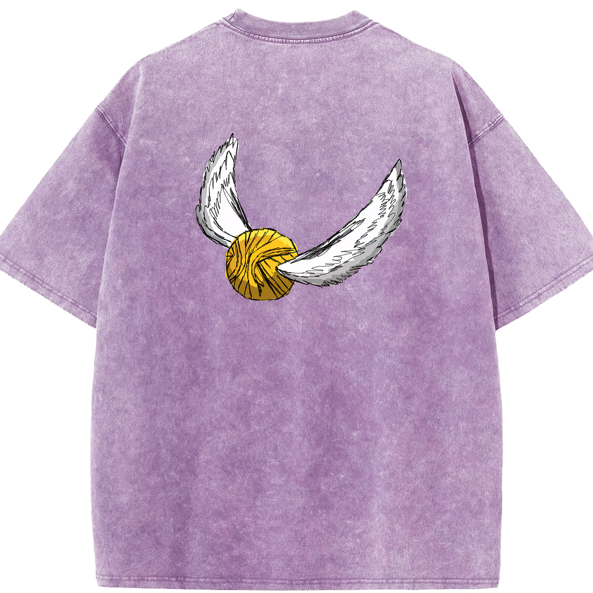 （画像用） Harry Potter ハリー・ポッターシリーズ 綿100% ヴィンテージ風 半袖Tシャツ（背面プリント）
