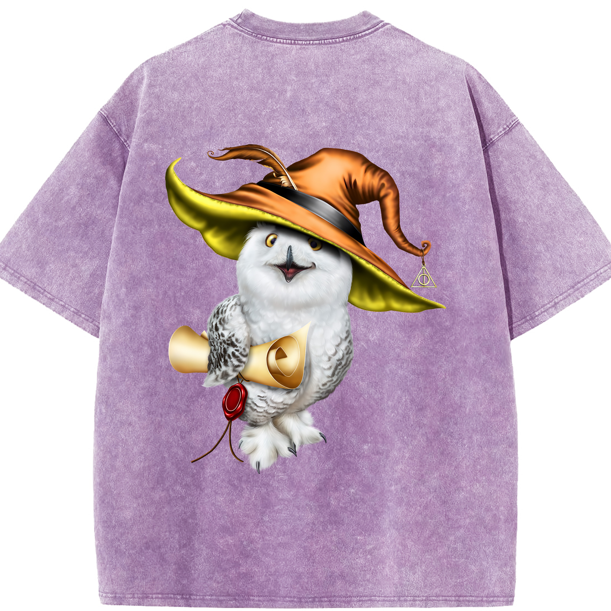 （画像用） Harry Potter ハリー・ポッターシリーズ 綿100% ヴィンテージ風 半袖Tシャツ（背面プリント）