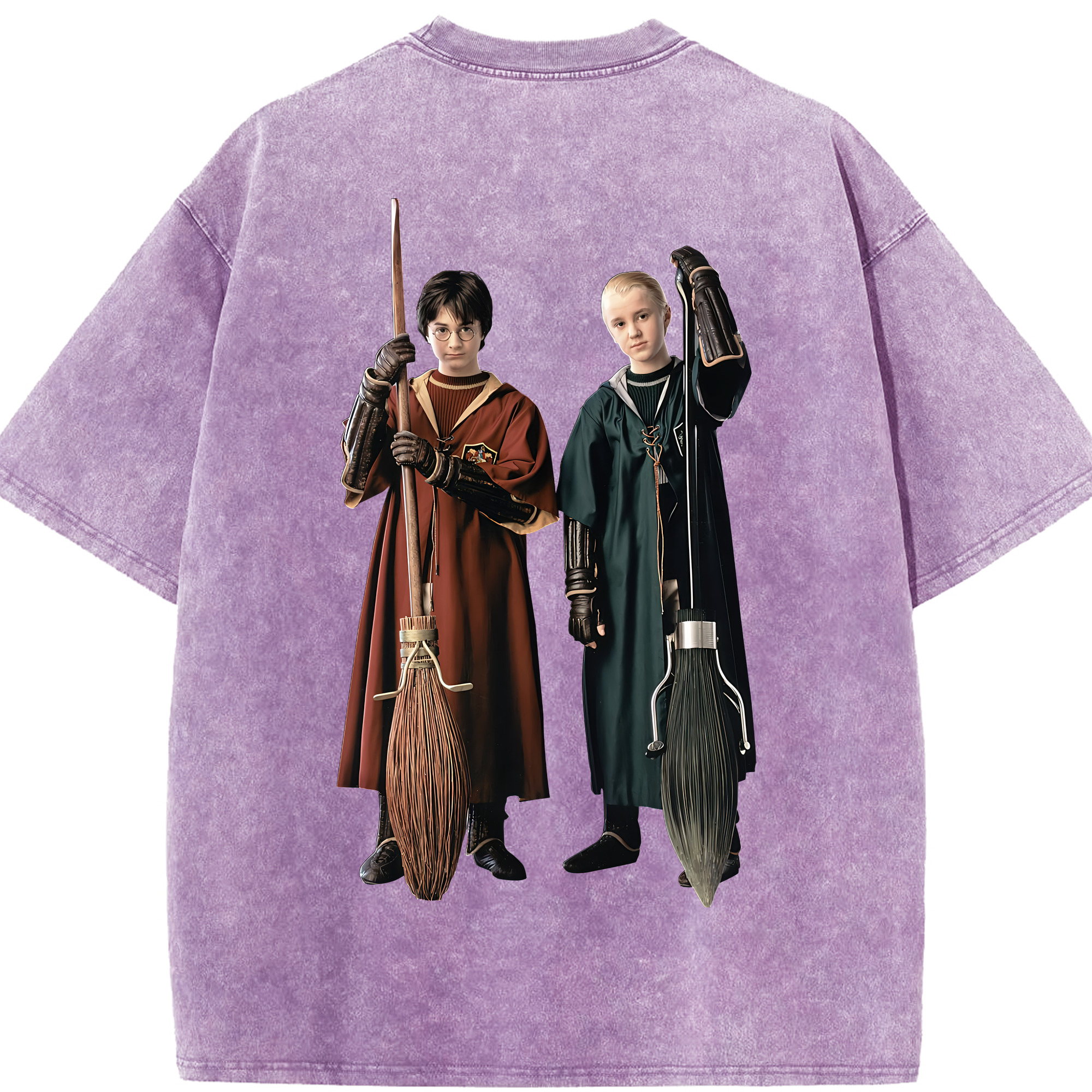 （画像用） Harry Potter ハリー・ポッターシリーズ 綿100% ヴィンテージ風 半袖Tシャツ（背面プリント）