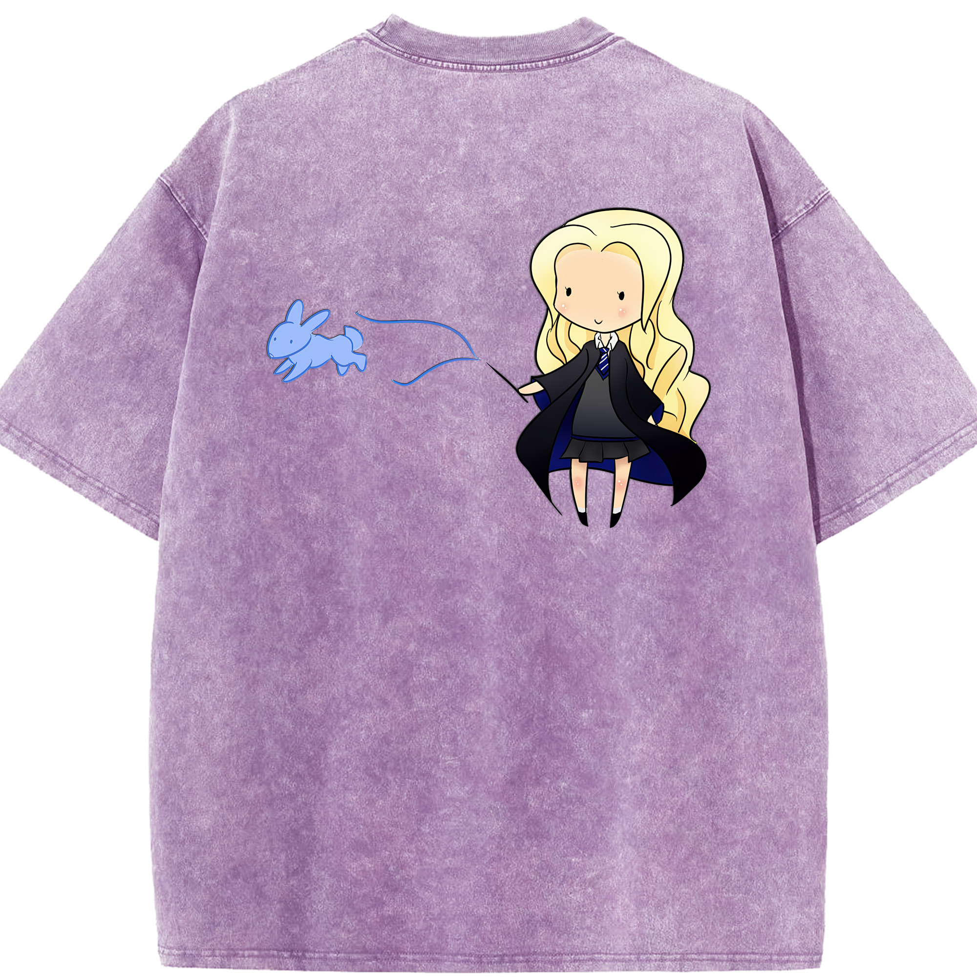 （画像用） Harry Potter ハリー・ポッターシリーズ 綿100% ヴィンテージ風 半袖Tシャツ（背面プリント）