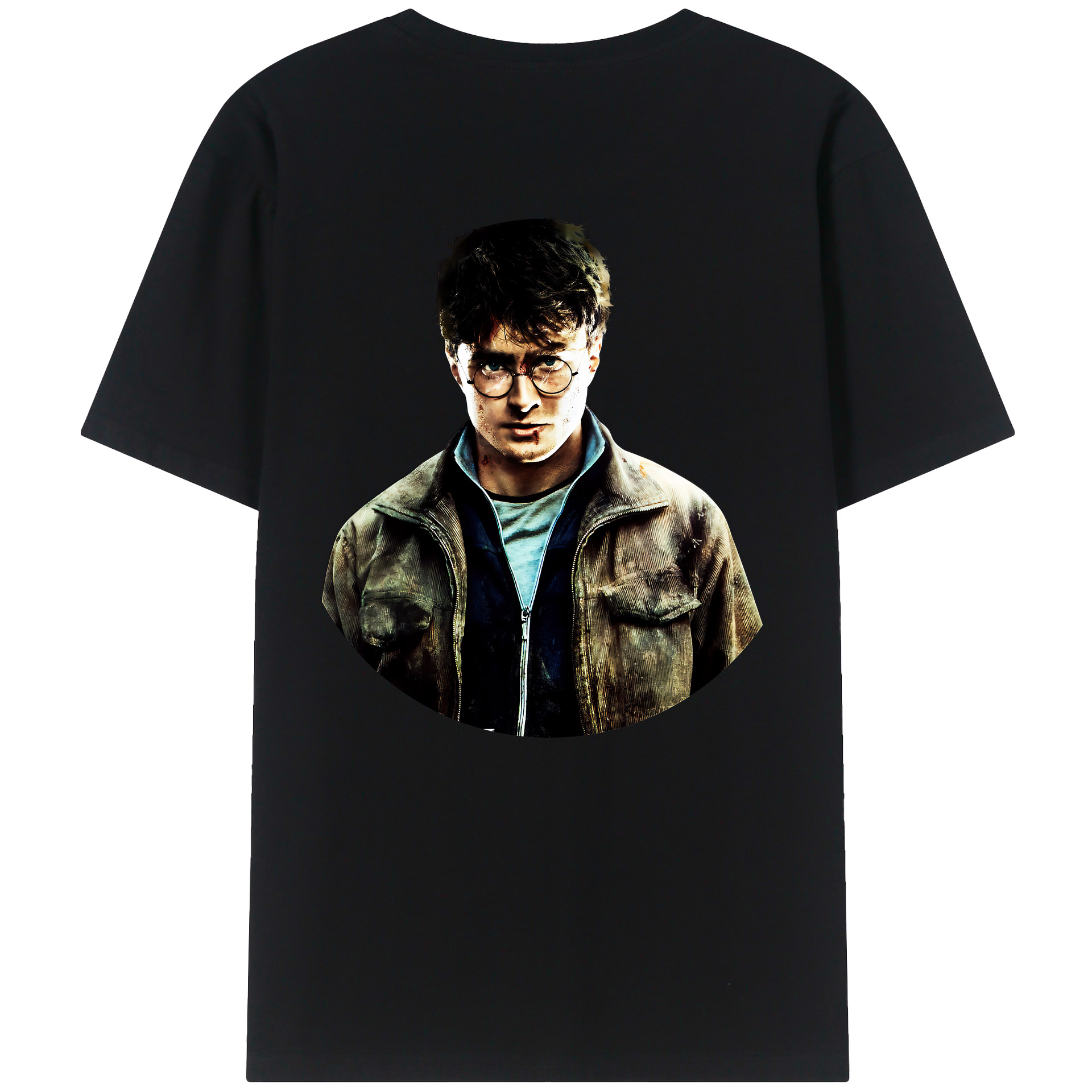 （画像用） Harry Potter ハリー・ポッターシリーズ 綿100％ メンズ半袖Tシャツ（バックプリント） 通気性
