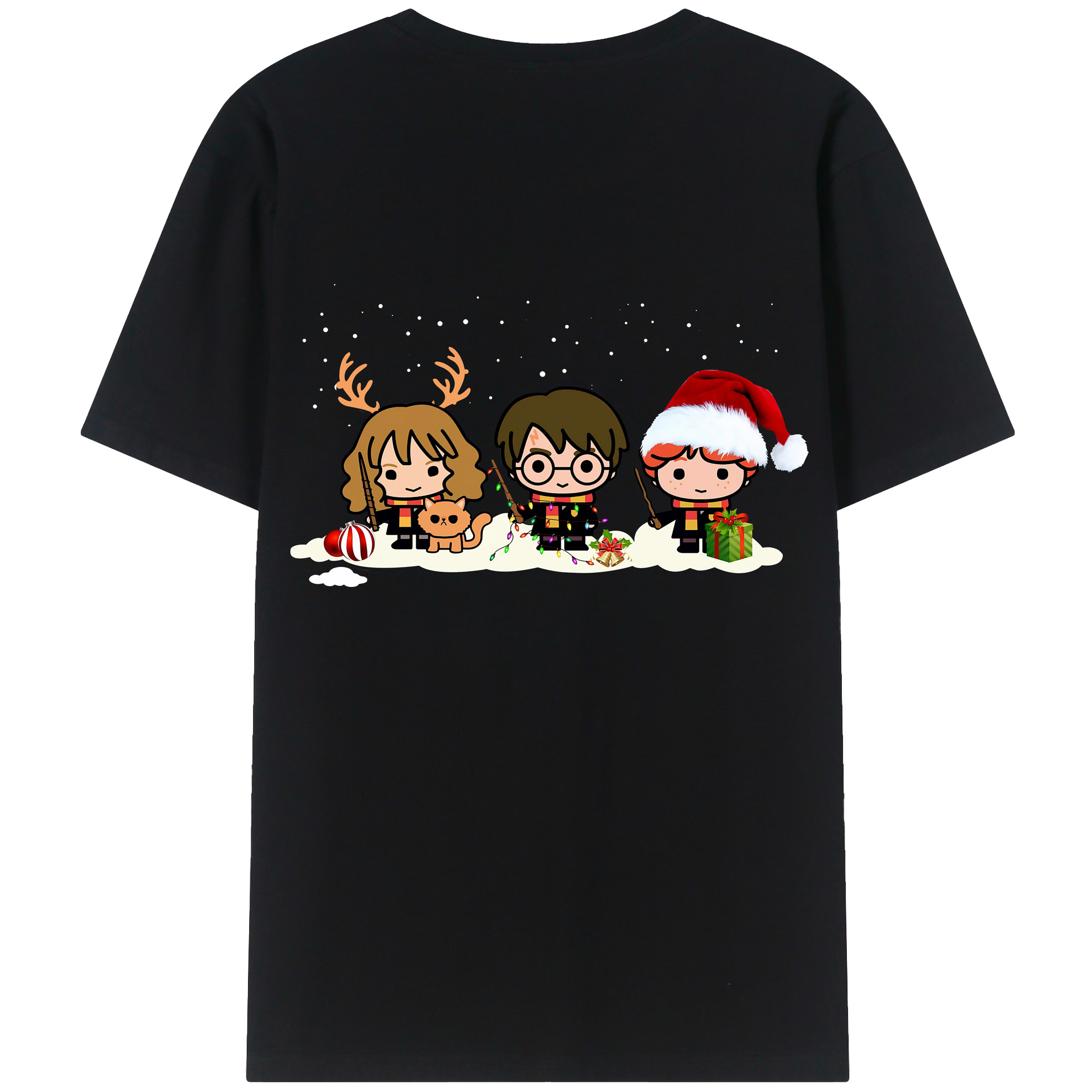 （画像用） Harry Potter ハリー・ポッターシリーズ 綿100％ メンズ半袖Tシャツ（バックプリント） 通気性