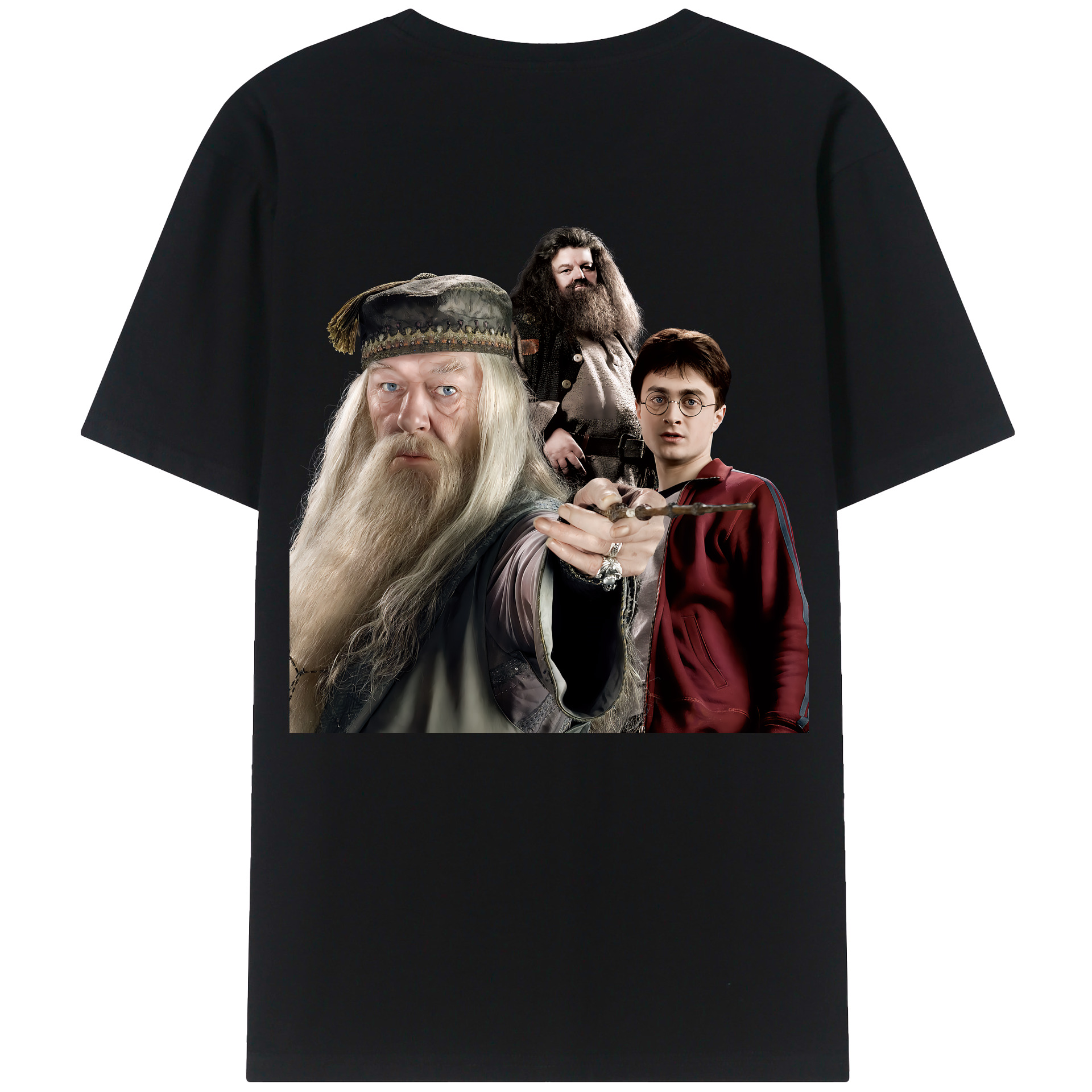 （画像用） Harry Potter ハリー・ポッターシリーズ 綿100％ メンズ半袖Tシャツ（バックプリント） 通気性