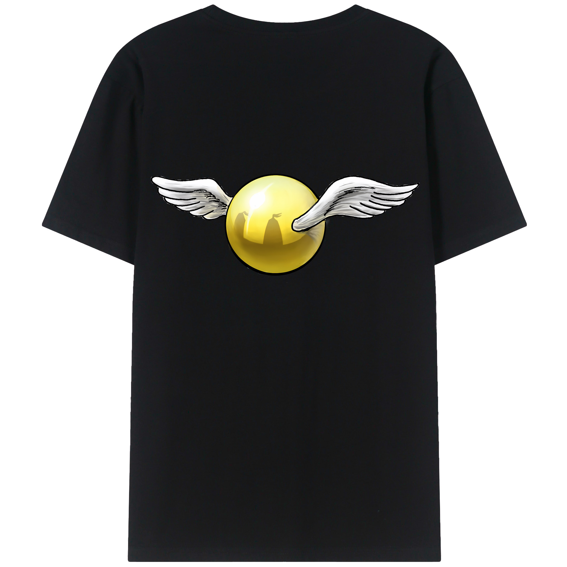 （画像用） Harry Potter ハリー・ポッターシリーズ 綿100％ メンズ半袖Tシャツ（バックプリント） 通気性