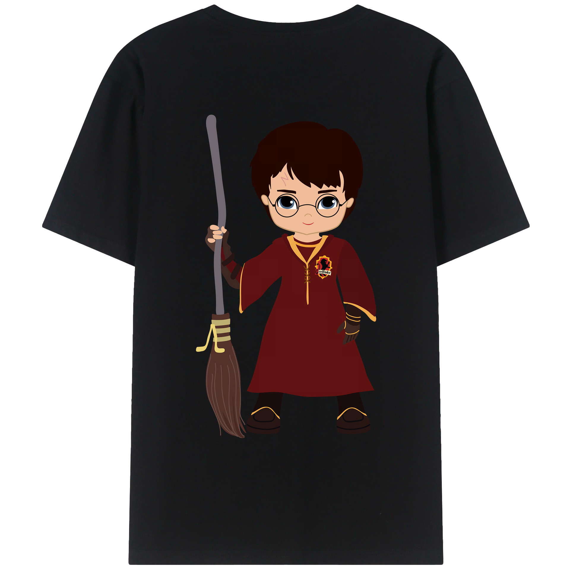 （画像用） Harry Potter ハリー・ポッターシリーズ 綿100％ メンズ半袖Tシャツ（バックプリント） 通気性