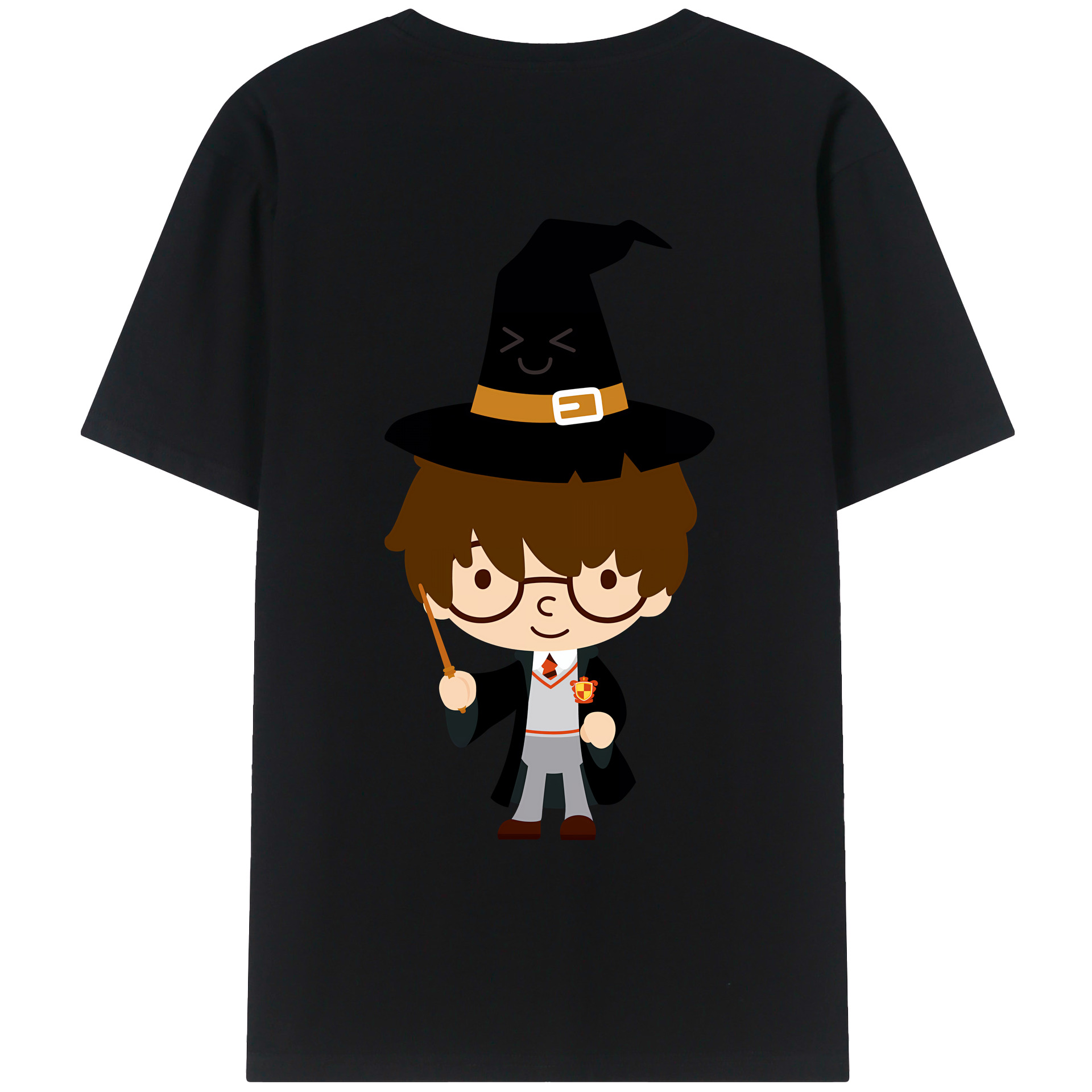（画像用） Harry Potter ハリー・ポッターシリーズ 綿100％ メンズ半袖Tシャツ（バックプリント） 通気性