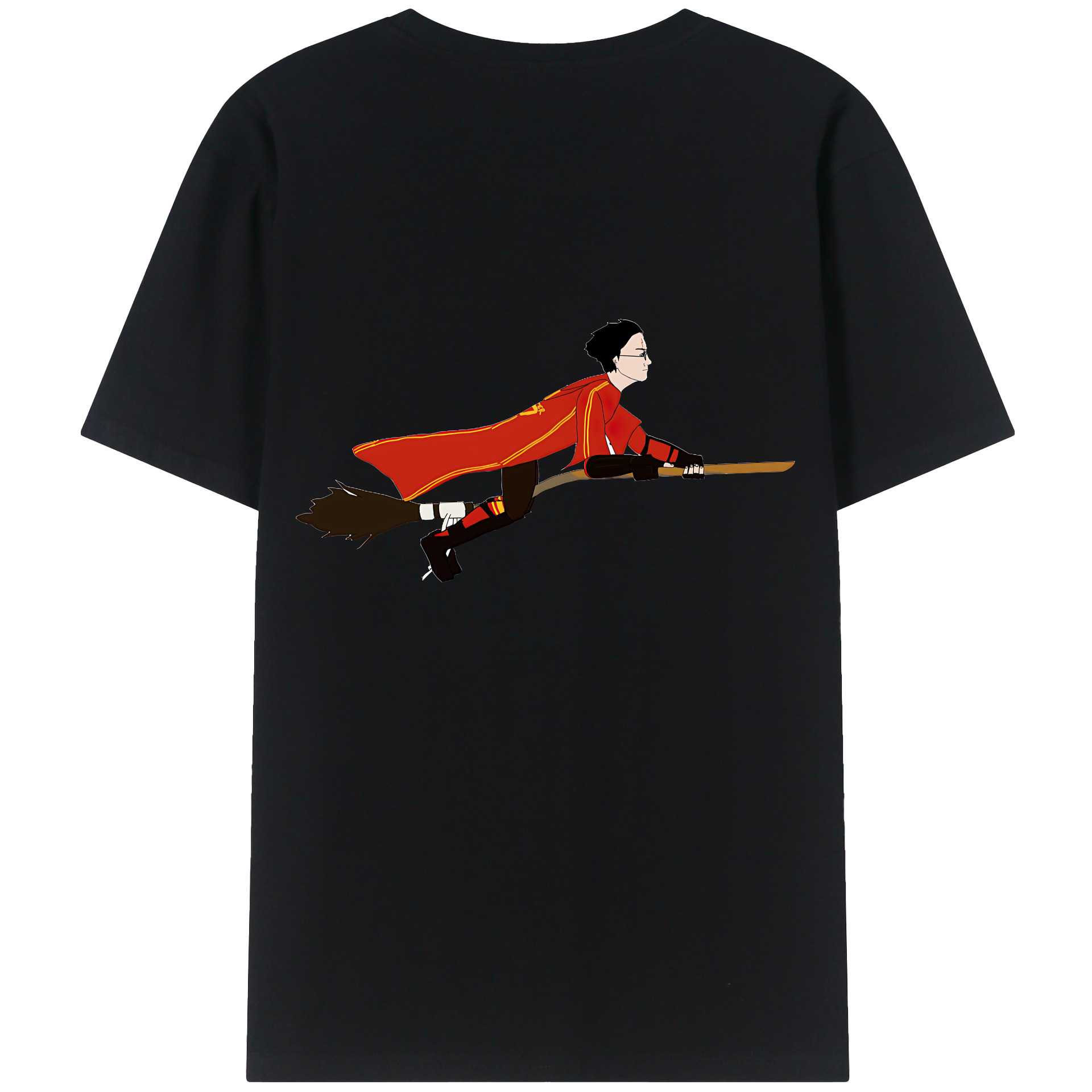 （画像用） Harry Potter ハリー・ポッターシリーズ 綿100％ メンズ半袖Tシャツ（バックプリント） 通気性