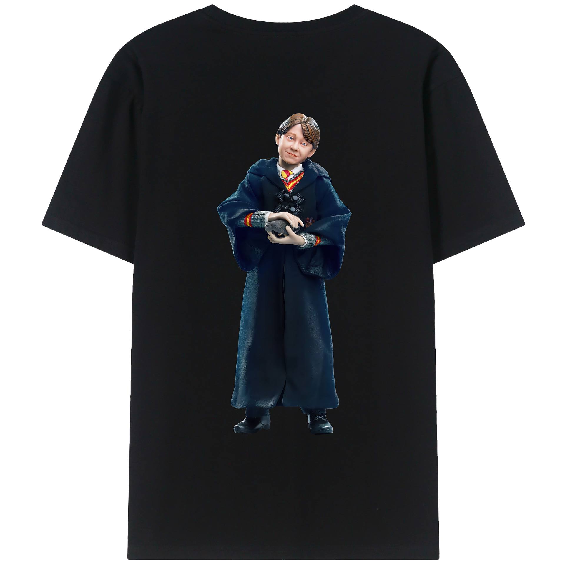 （画像用） Harry Potter ハリー・ポッターシリーズ 綿100％ メンズ半袖Tシャツ（バックプリント） 通気性